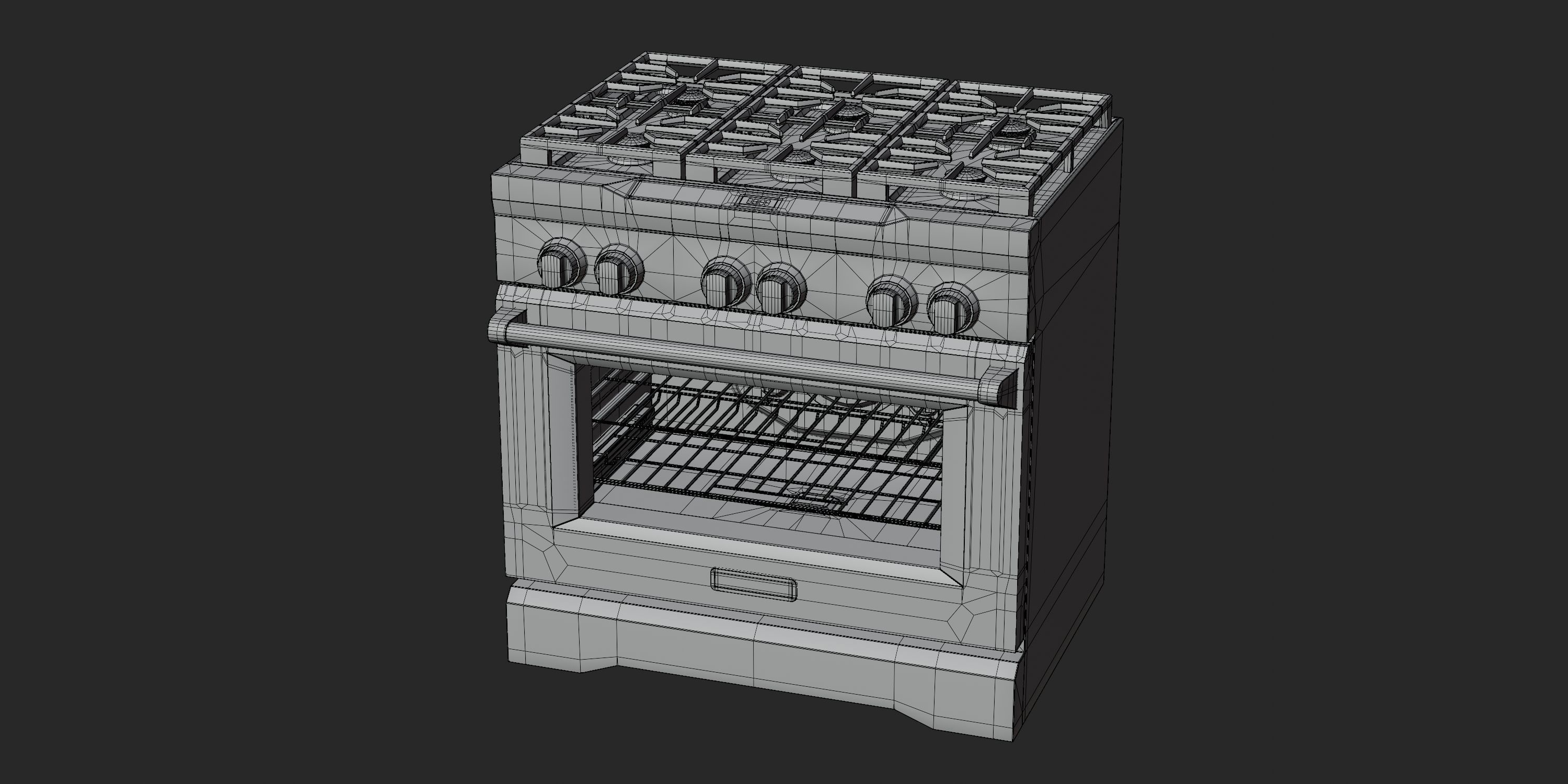 Gas Range 01 3D model_4