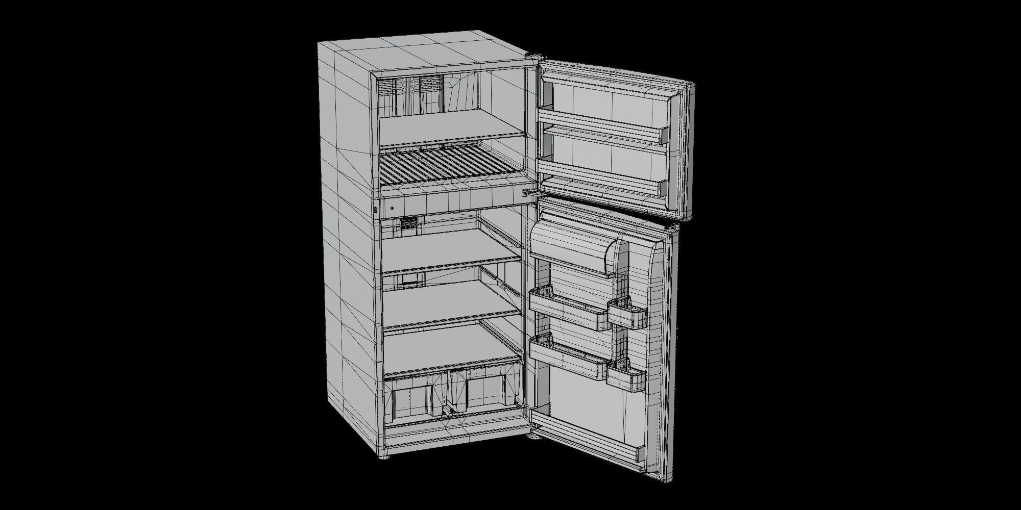 Refrigerator 3D model_4