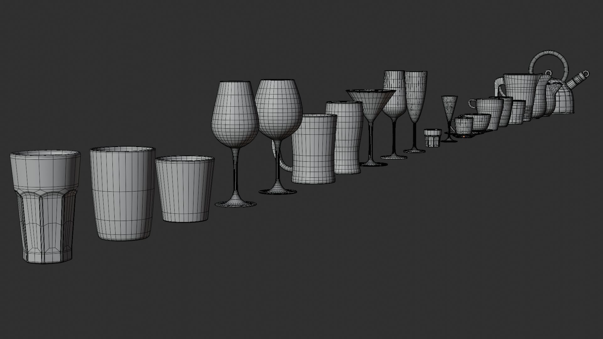 Glass Collection 3D model_1