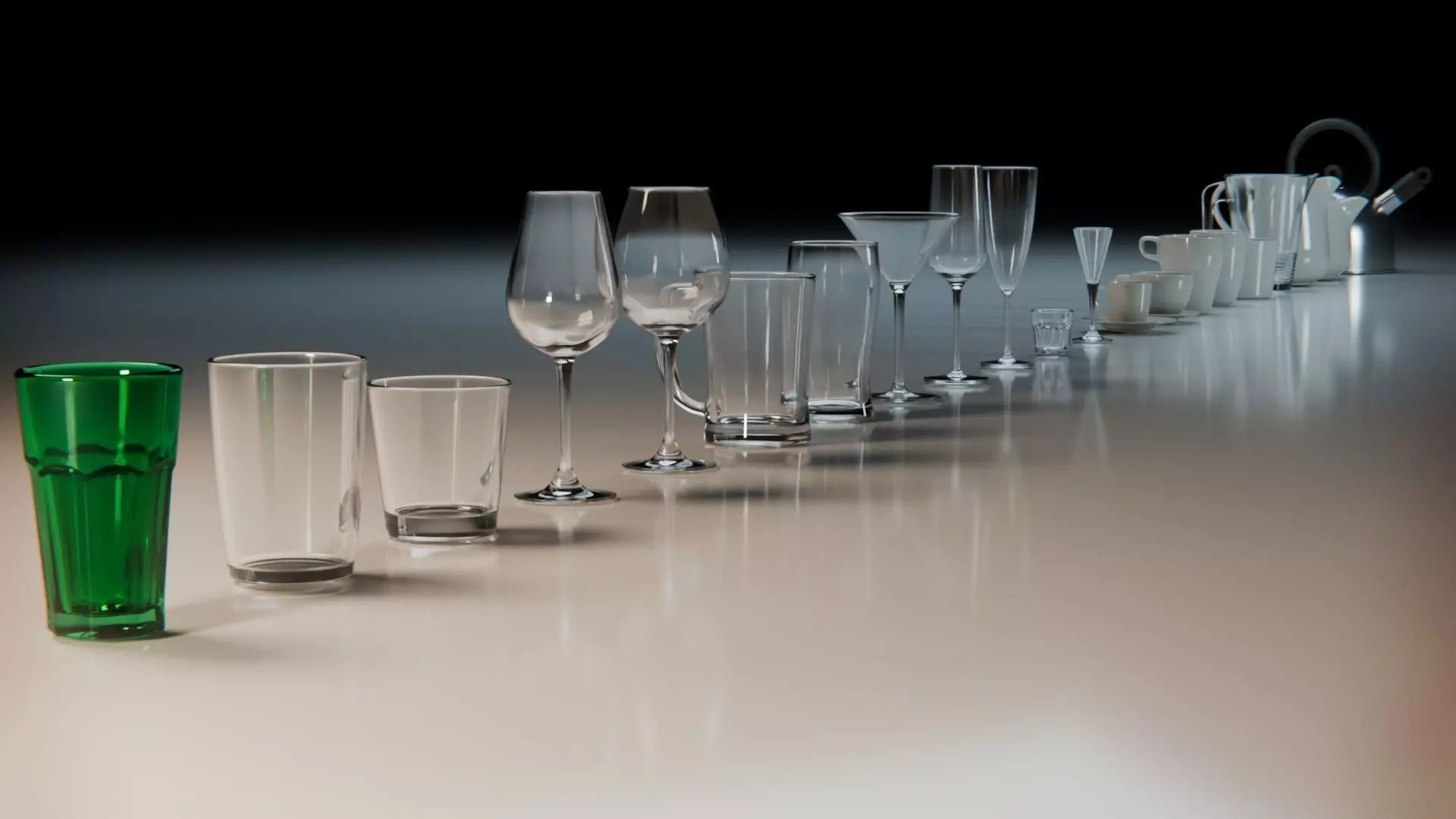 Glass Collection 3D model_0