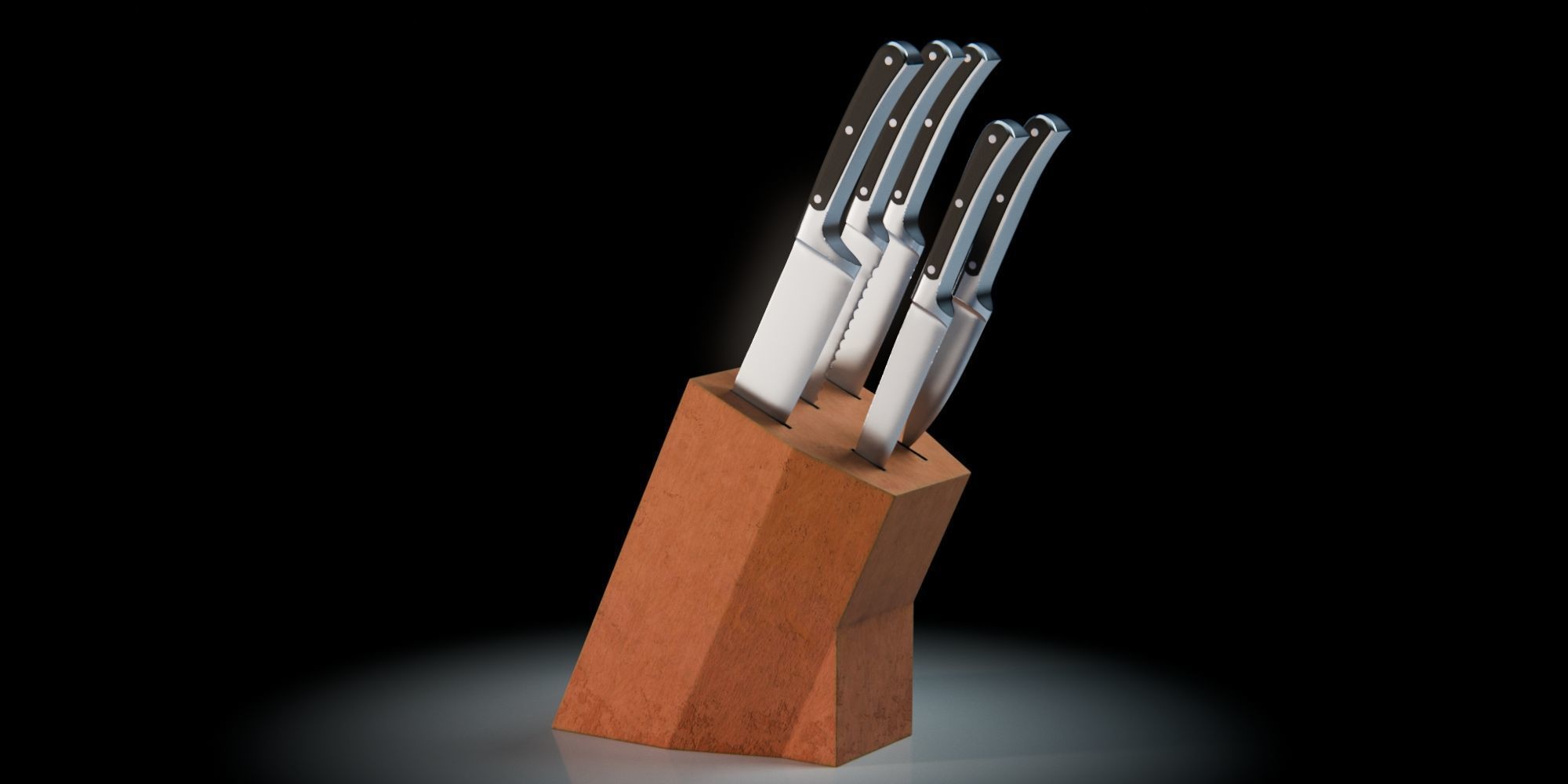 Knife Set 3D model_3