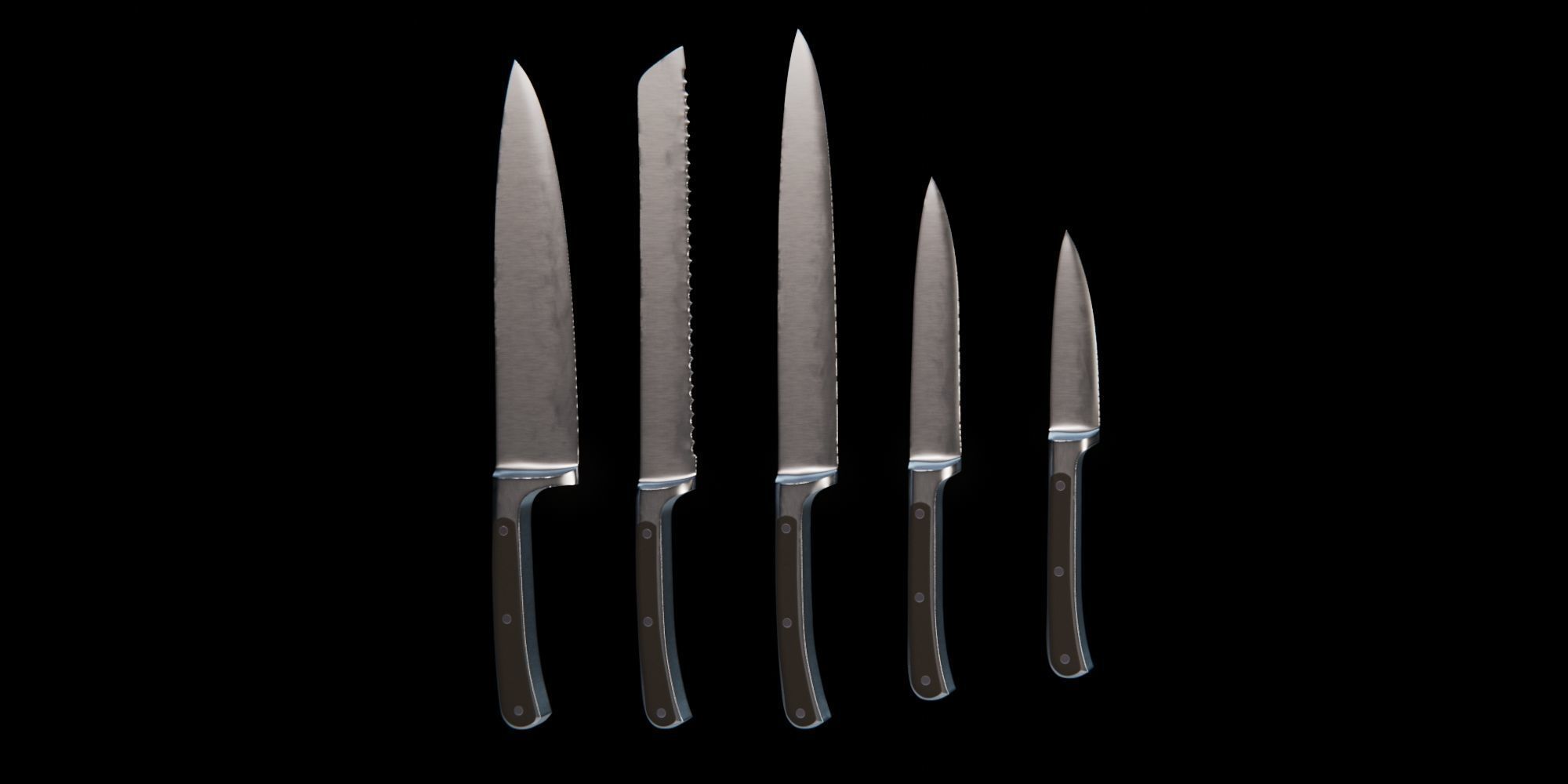 Knife Set 3D model_9