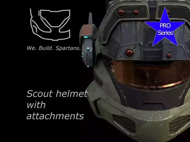 Pro Series Scout helmet 3d print file