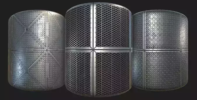 Seamless tillable customizable PBR metal floors