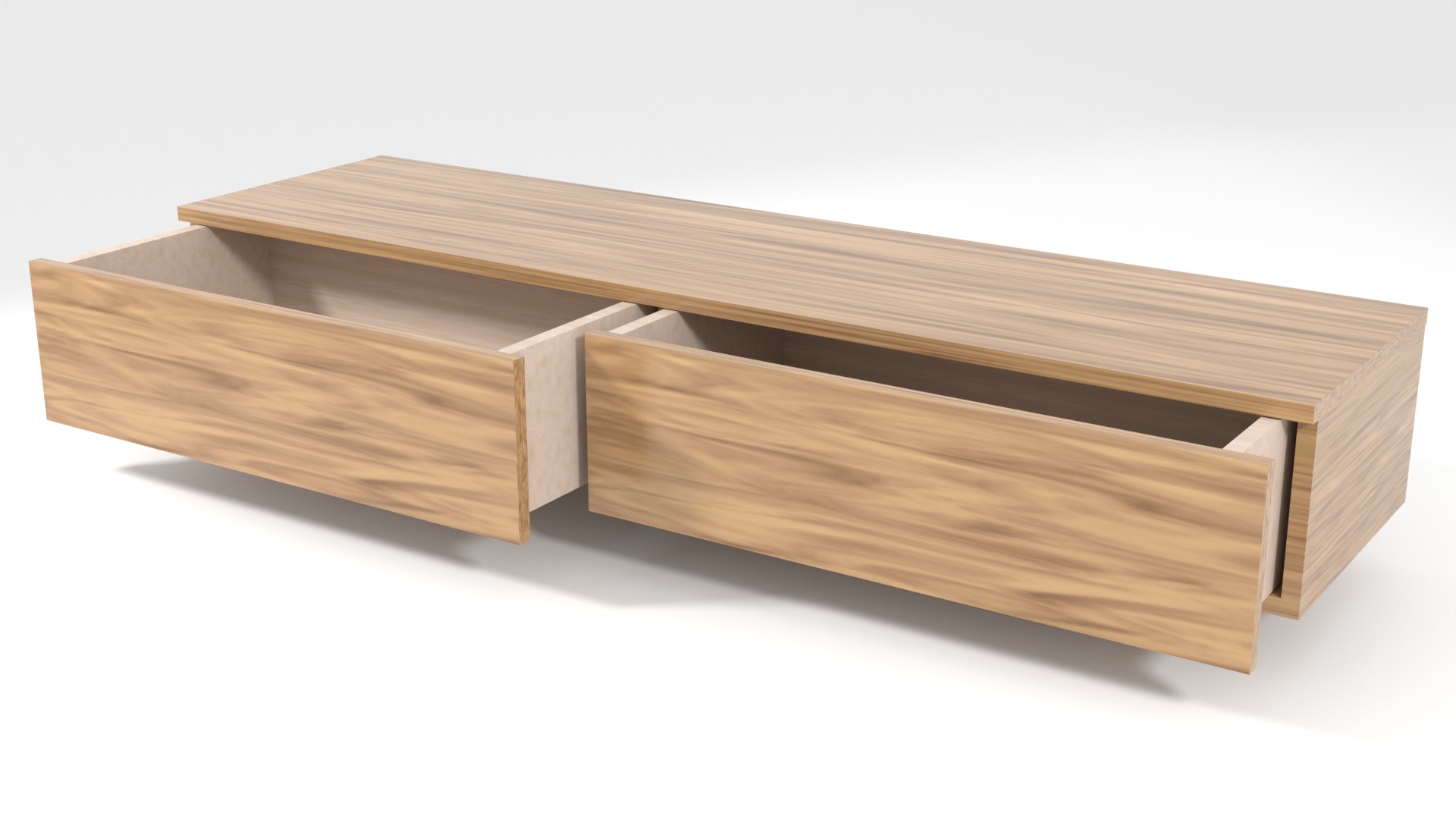 TV Stand Low-poly 3D model_1