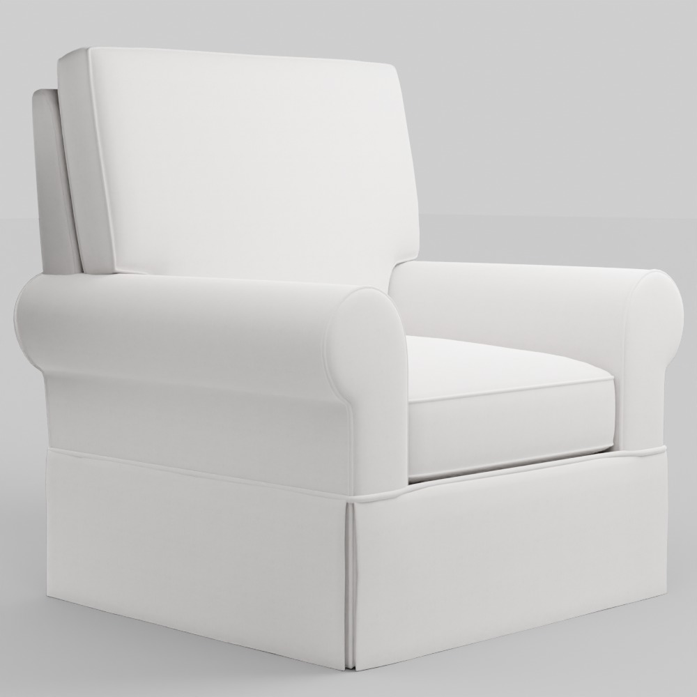 Glider Swivel Glider Upholstery Slipcover 3D model_8