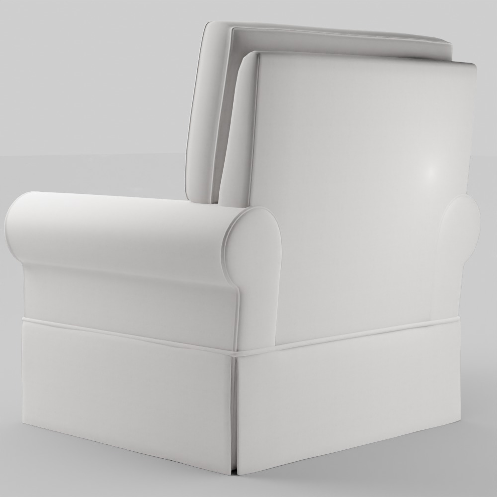 Glider Swivel Glider Upholstery Slipcover 3D model_4