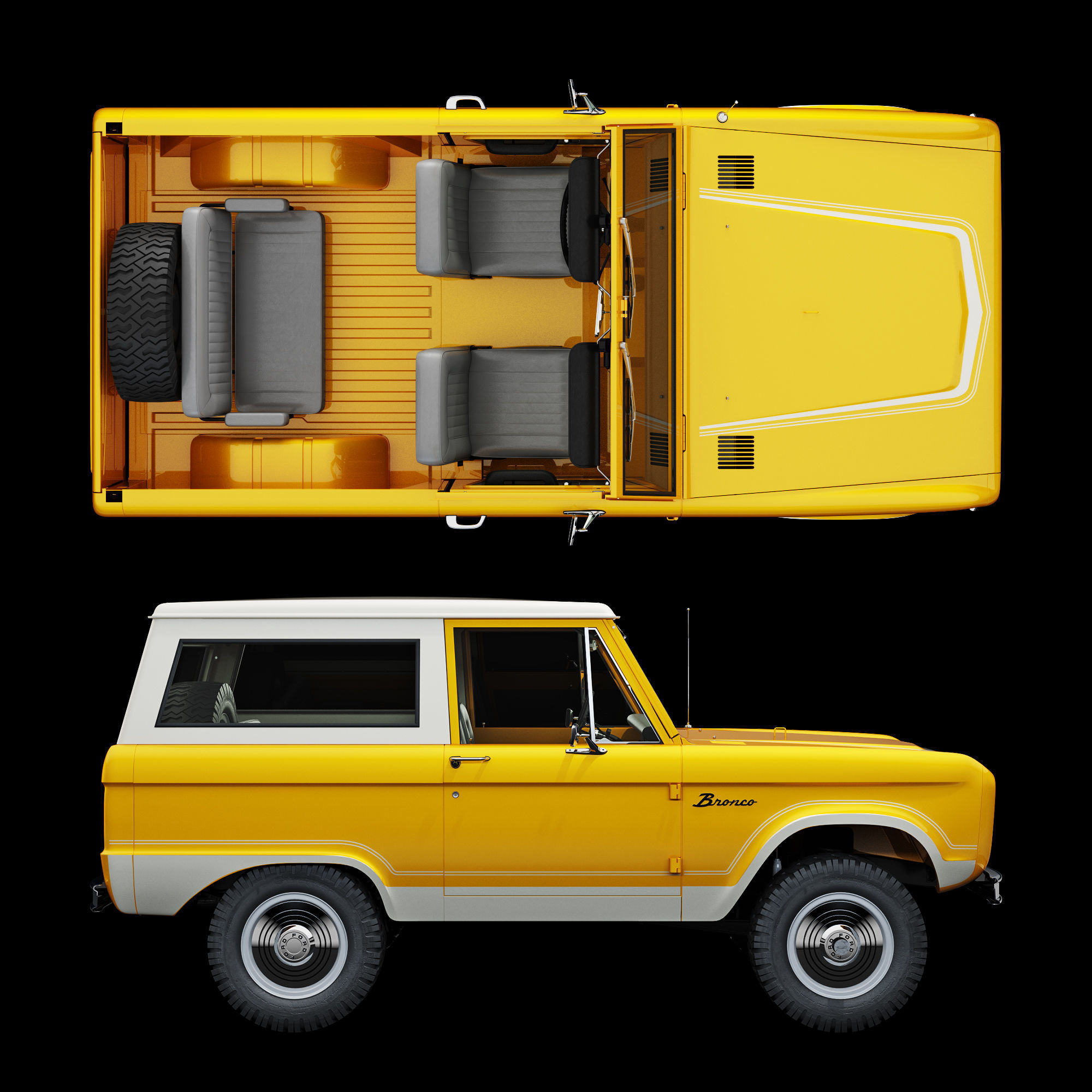 Ford bronco 1966 3D model_48
