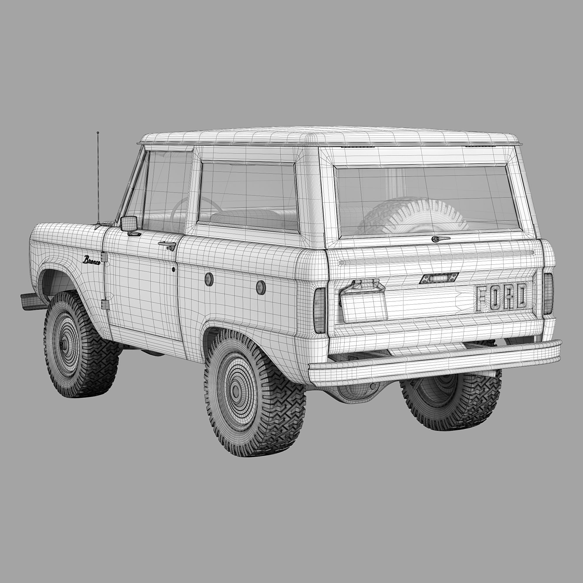 Ford bronco 1966 3D model_75