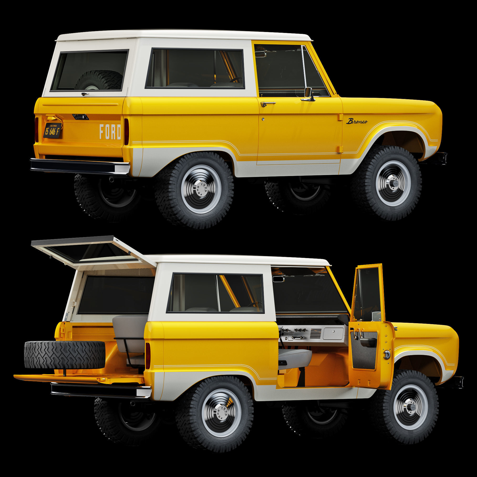 Ford bronco 1966 3D model_55