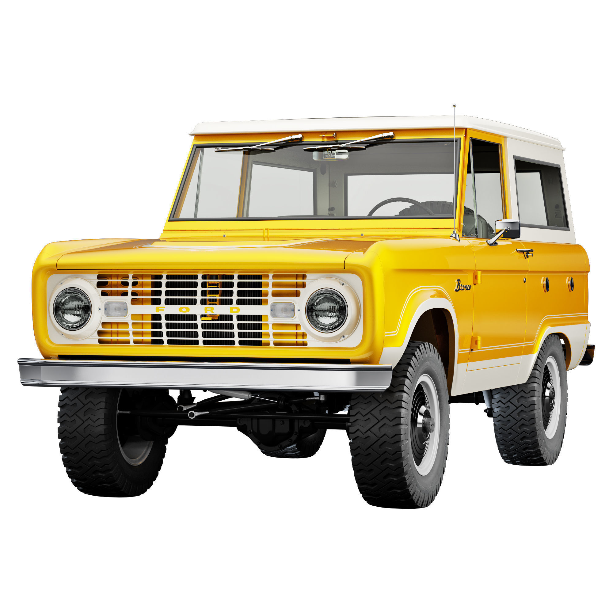 Ford bronco 1966 3D model_5