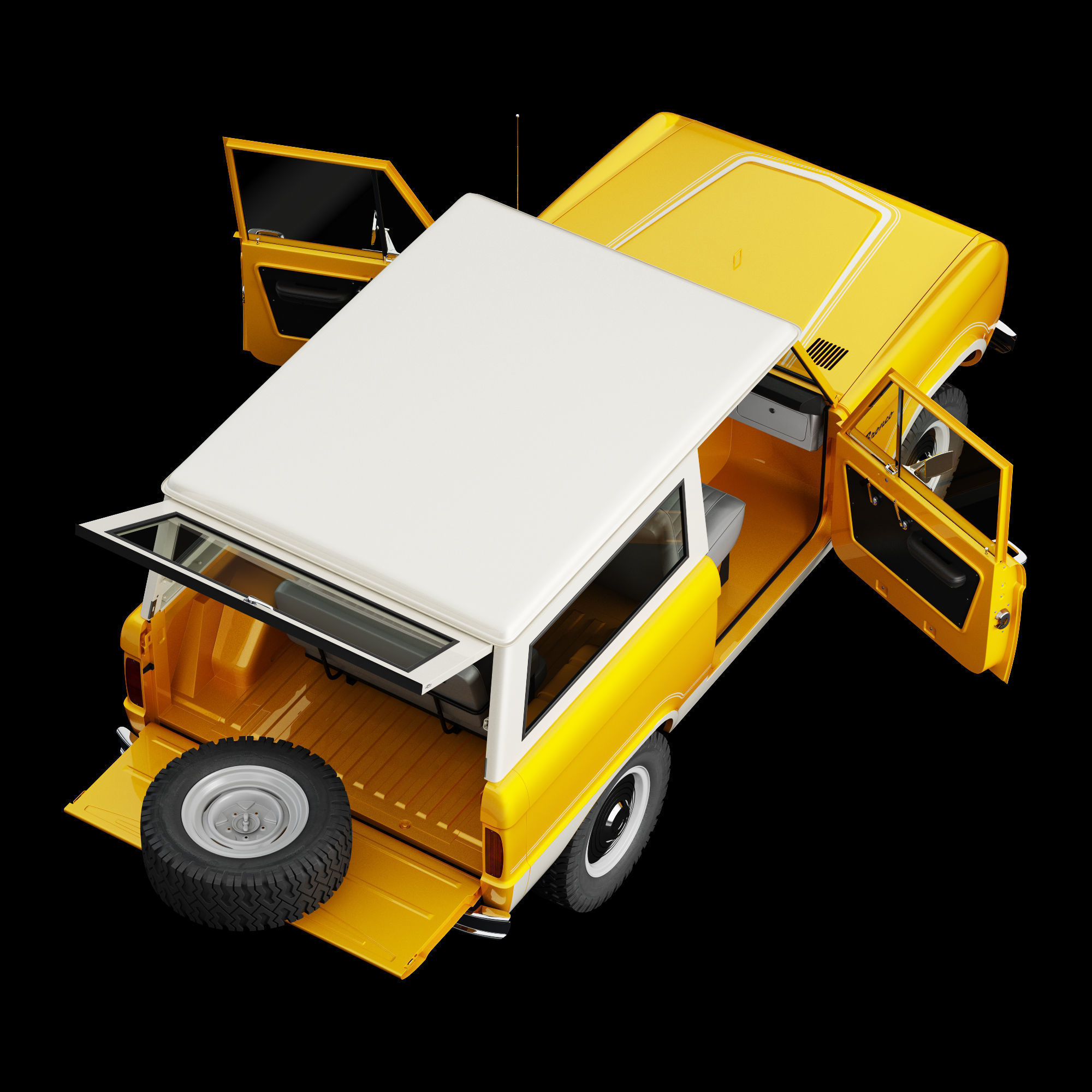 Ford bronco 1966 3D model_61