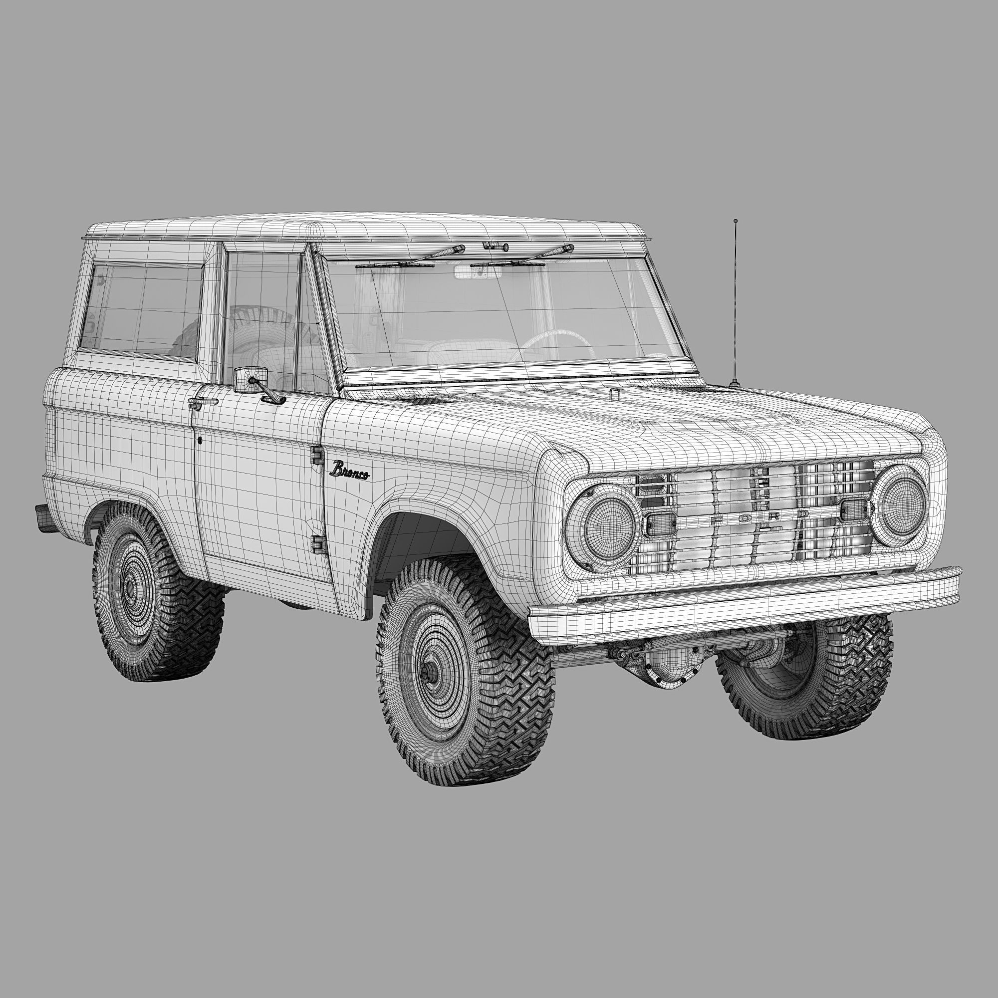 Ford bronco 1966 3D model_74