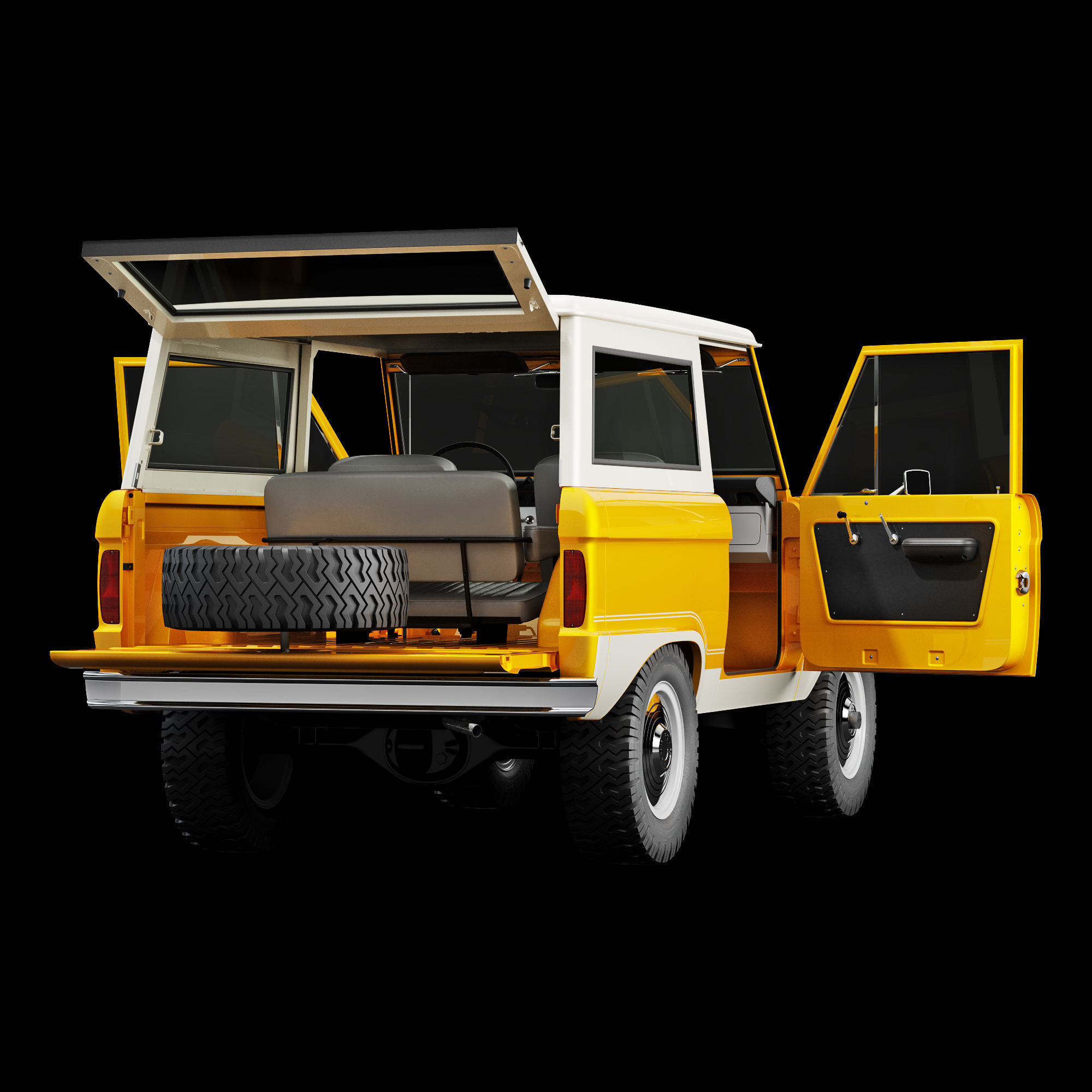 Ford bronco 1966 3D model_59