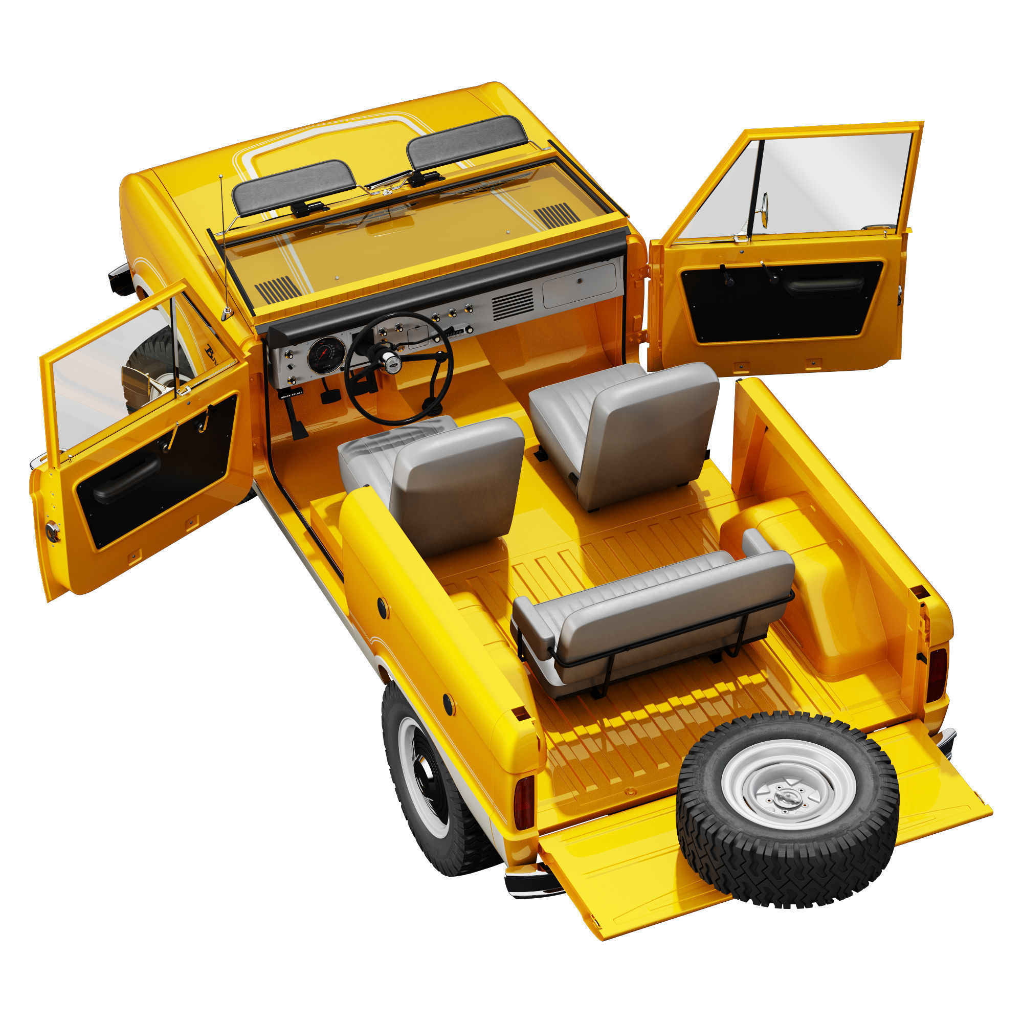 Ford bronco 1966 3D model_30