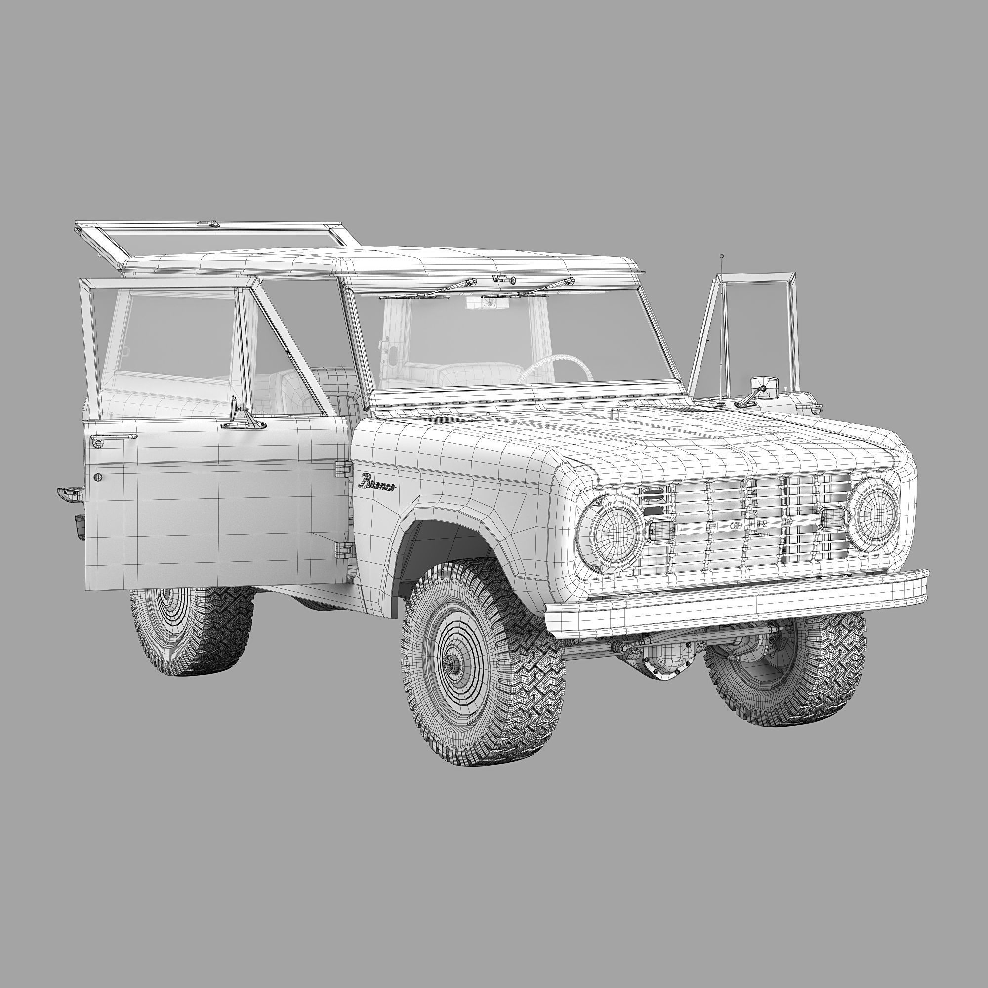 Ford bronco 1966 3D model_76