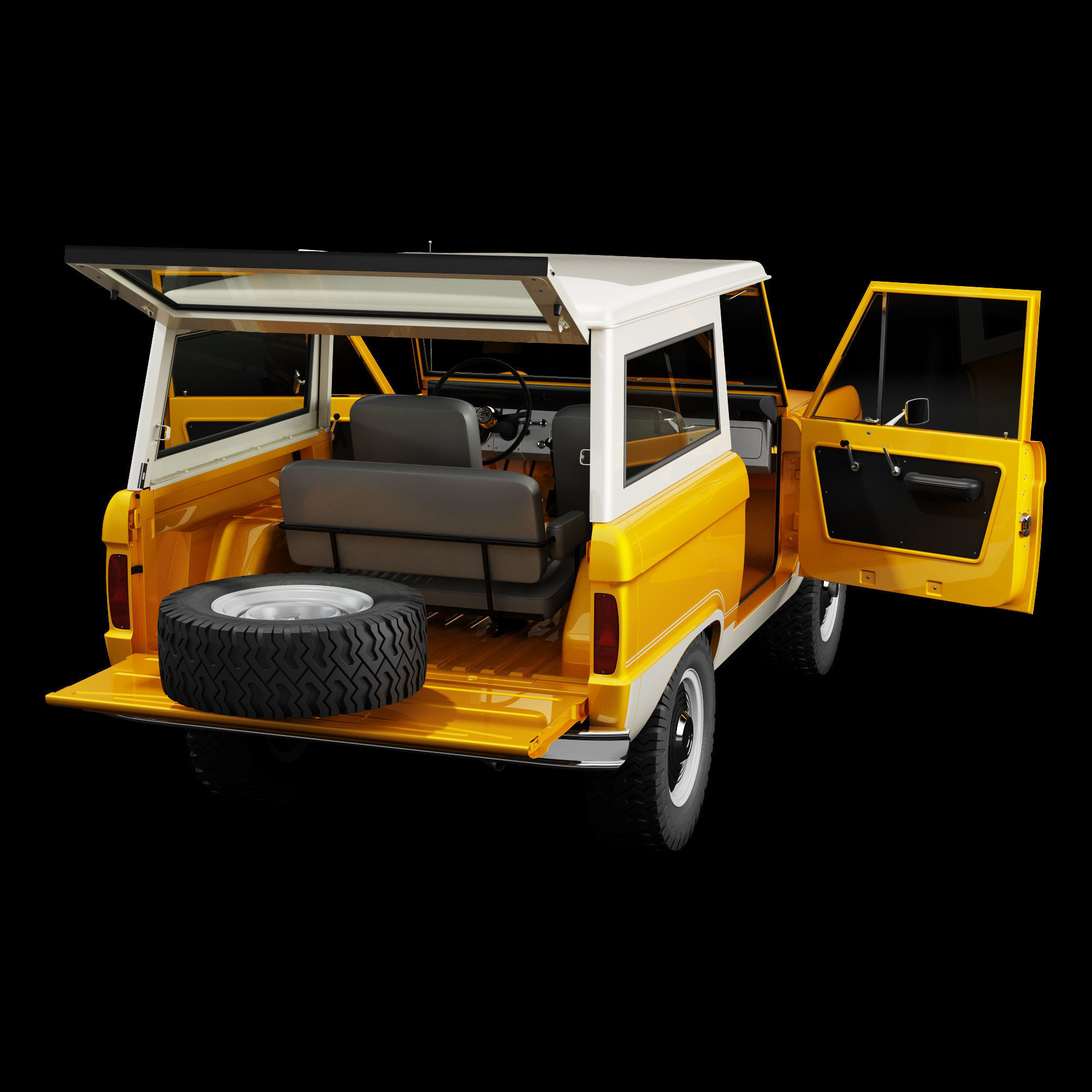 Ford bronco 1966 3D model_65