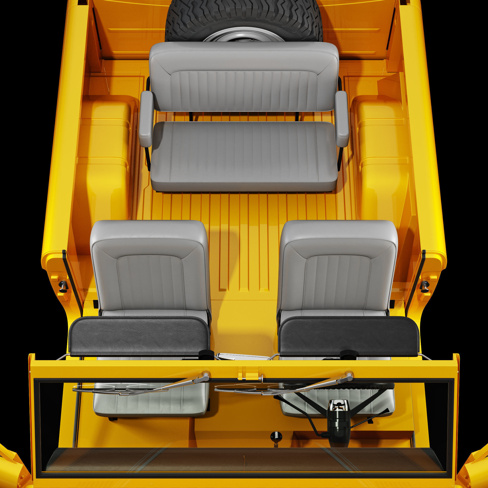 Ford bronco 1966 3D model_69