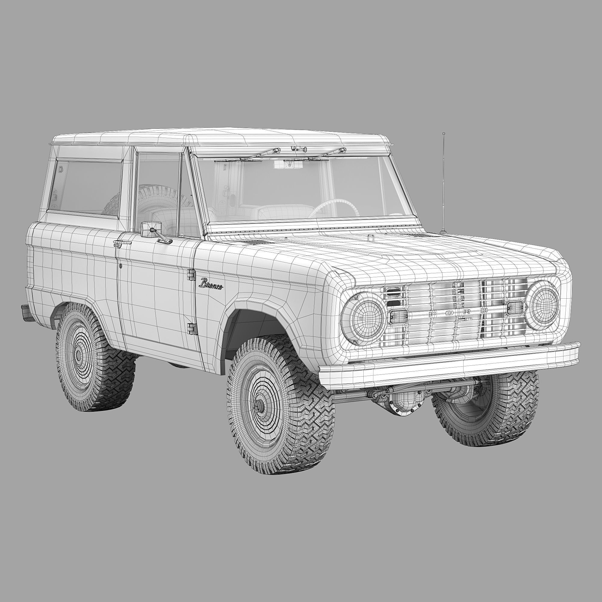 Ford bronco 1966 3D model_72