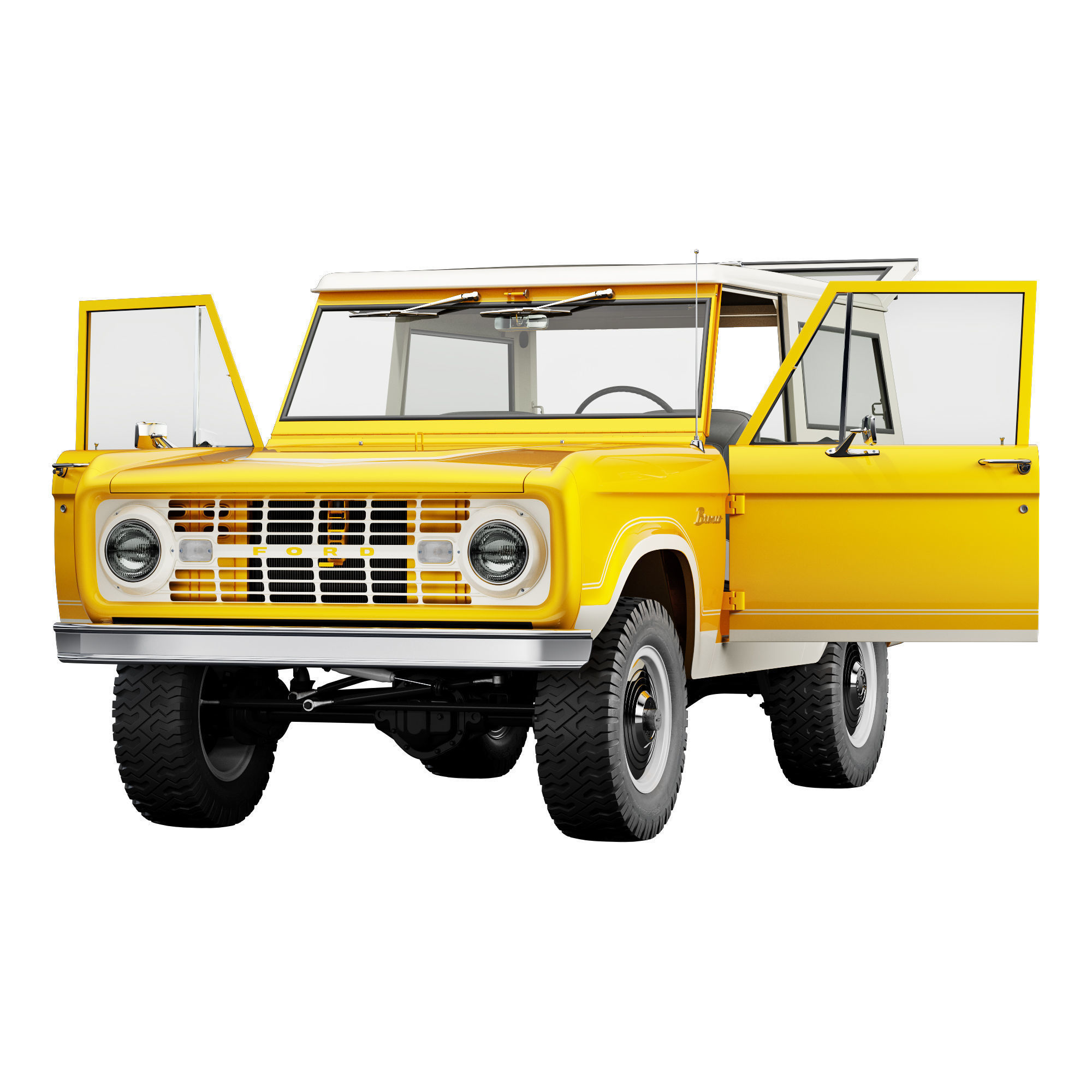 Ford bronco 1966 3D model_22