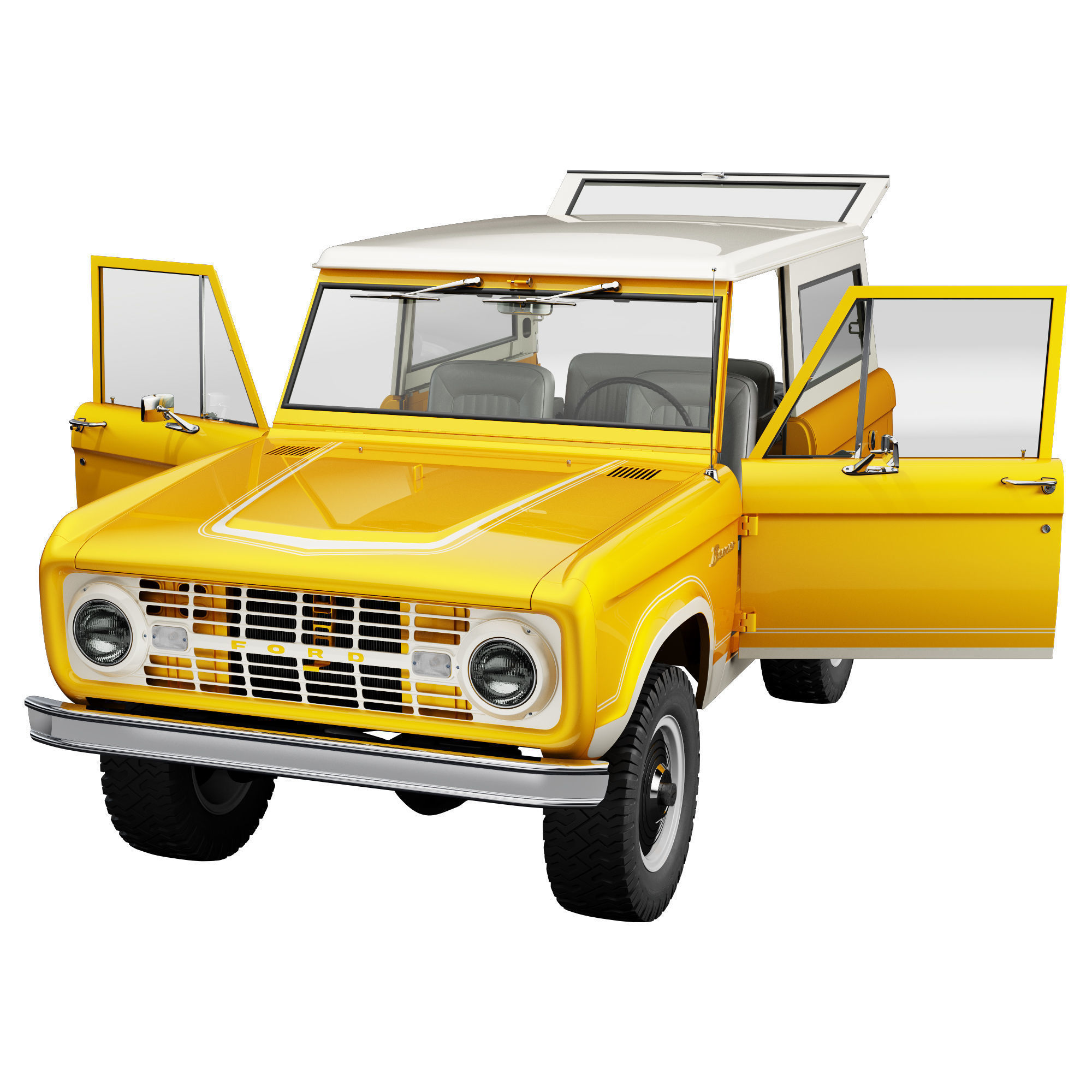 Ford bronco 1966 3D model_28