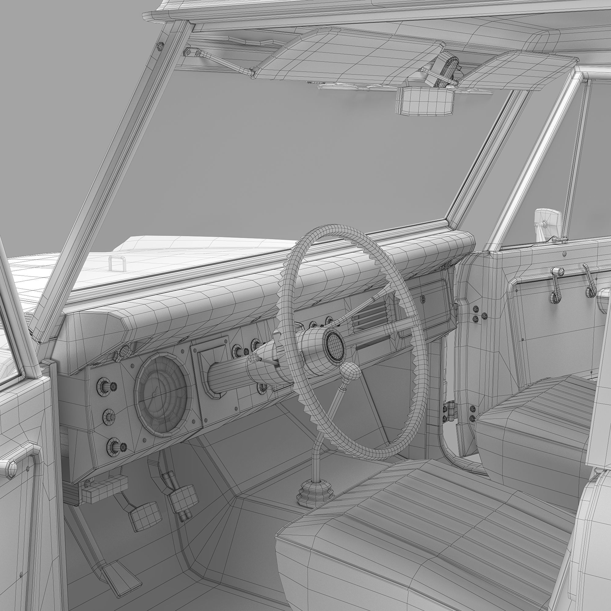 Ford bronco 1966 3D model_81