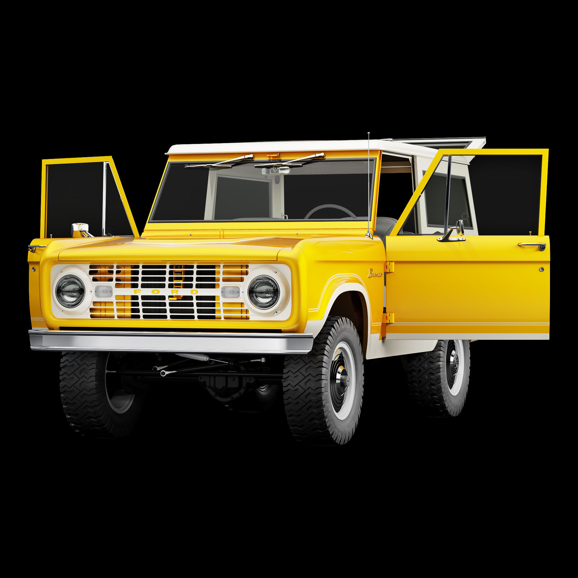 Ford bronco 1966 3D model_58