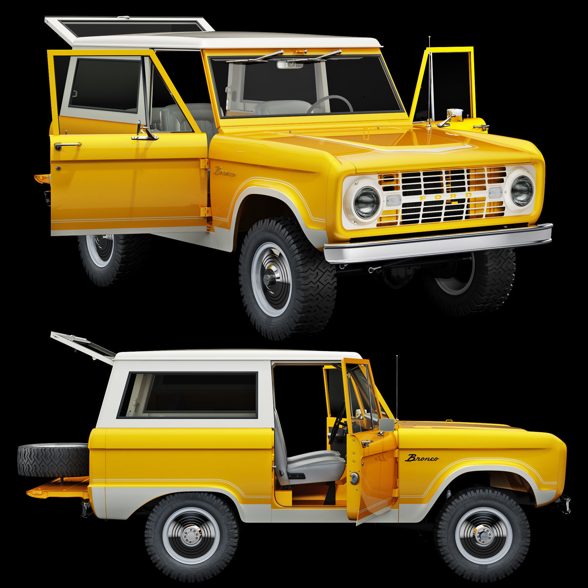 Ford bronco 1966 3D model_56