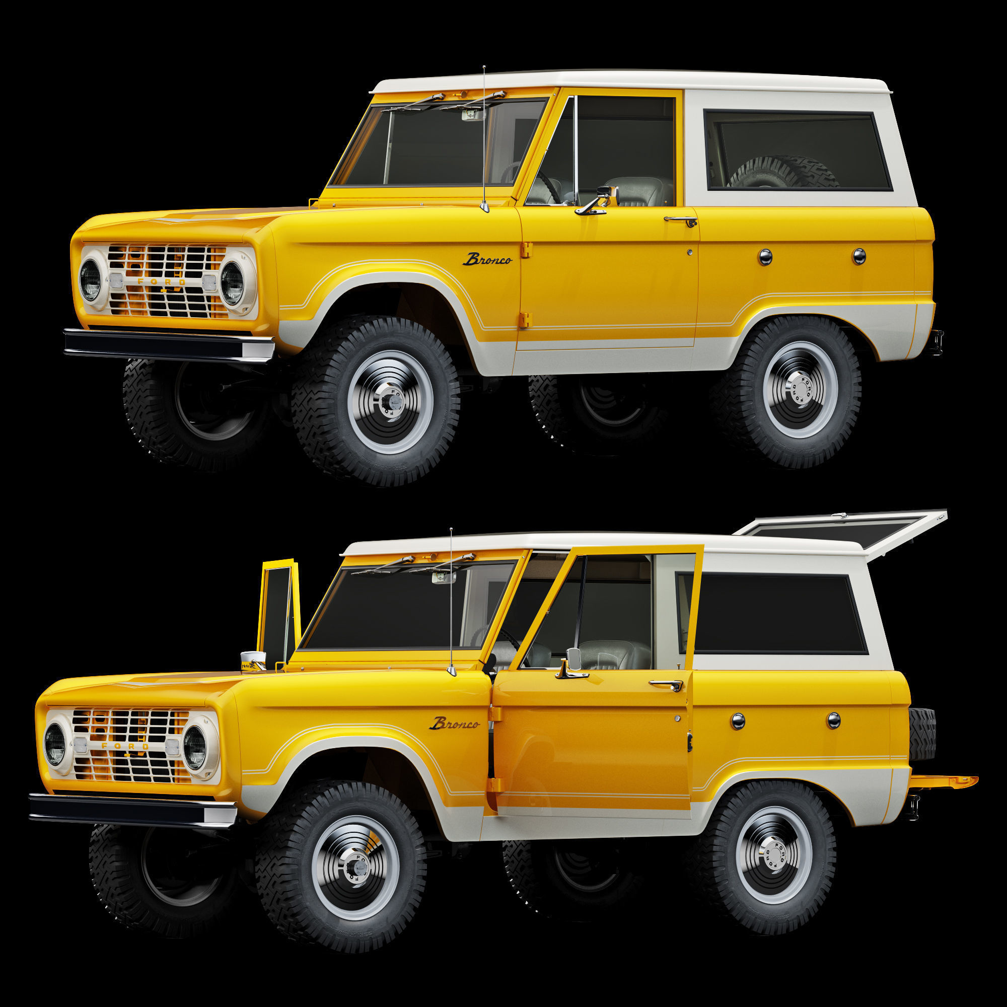 Ford bronco 1966 3D model_54