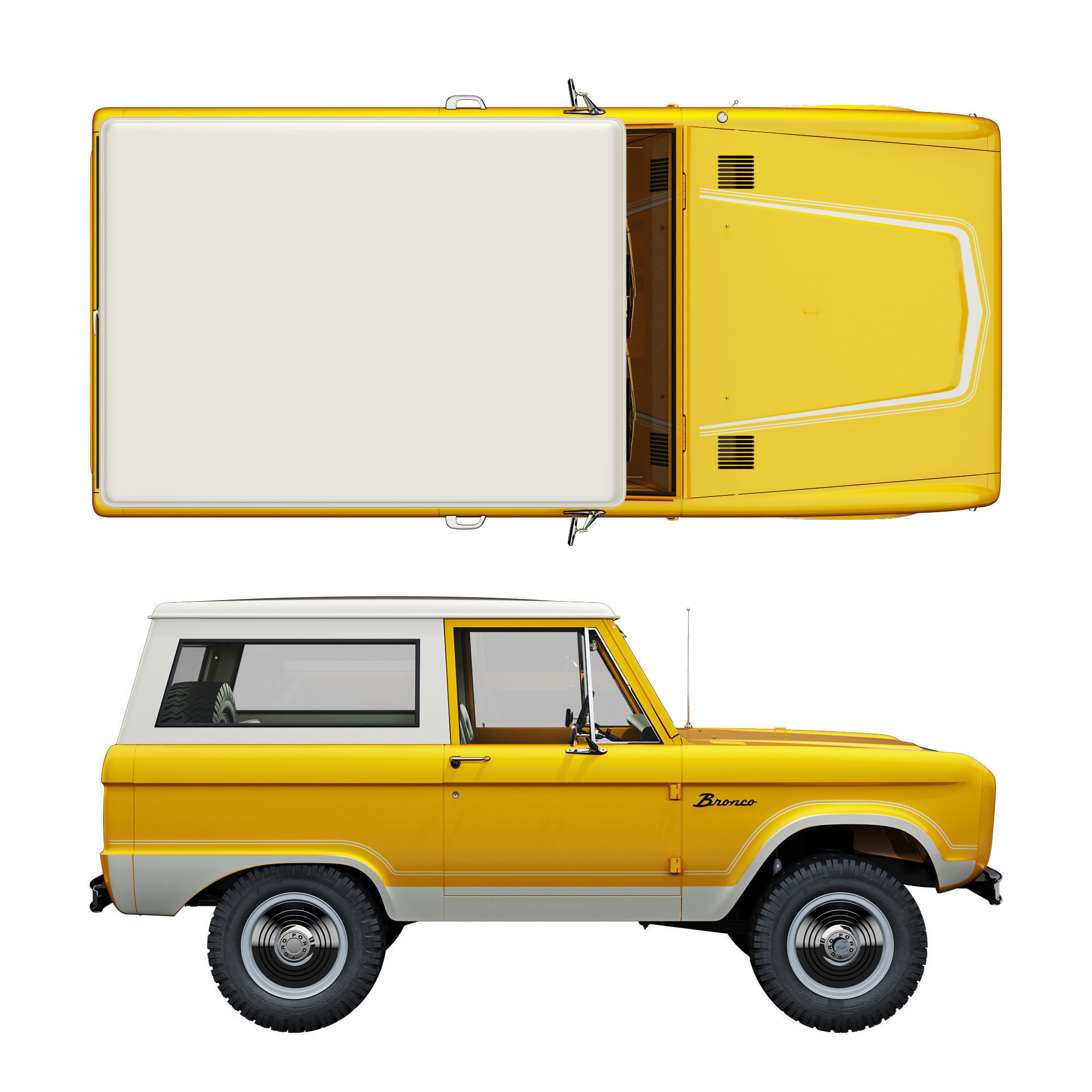 Ford bronco 1966 3D model_11