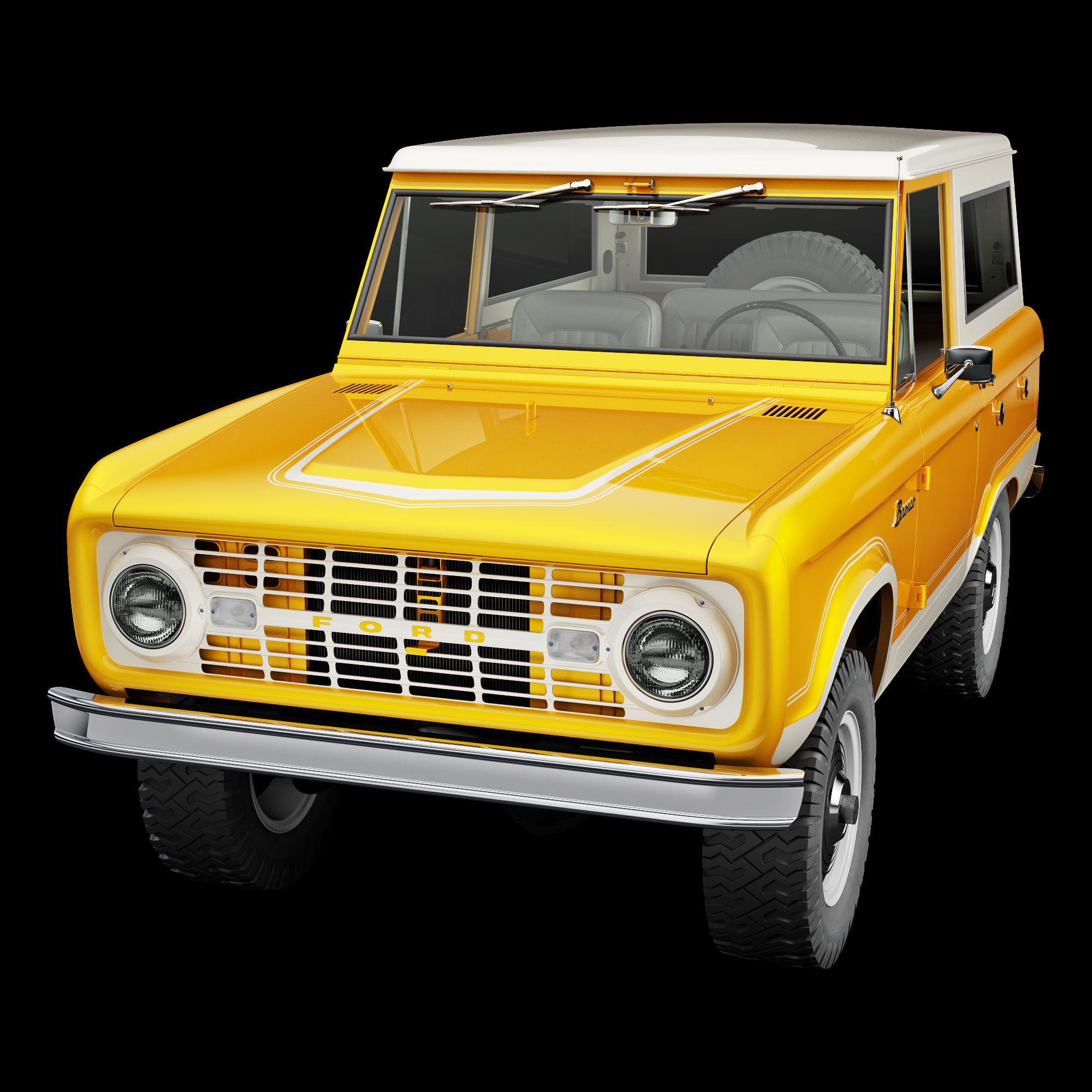 Ford bronco 1966 3D model_50