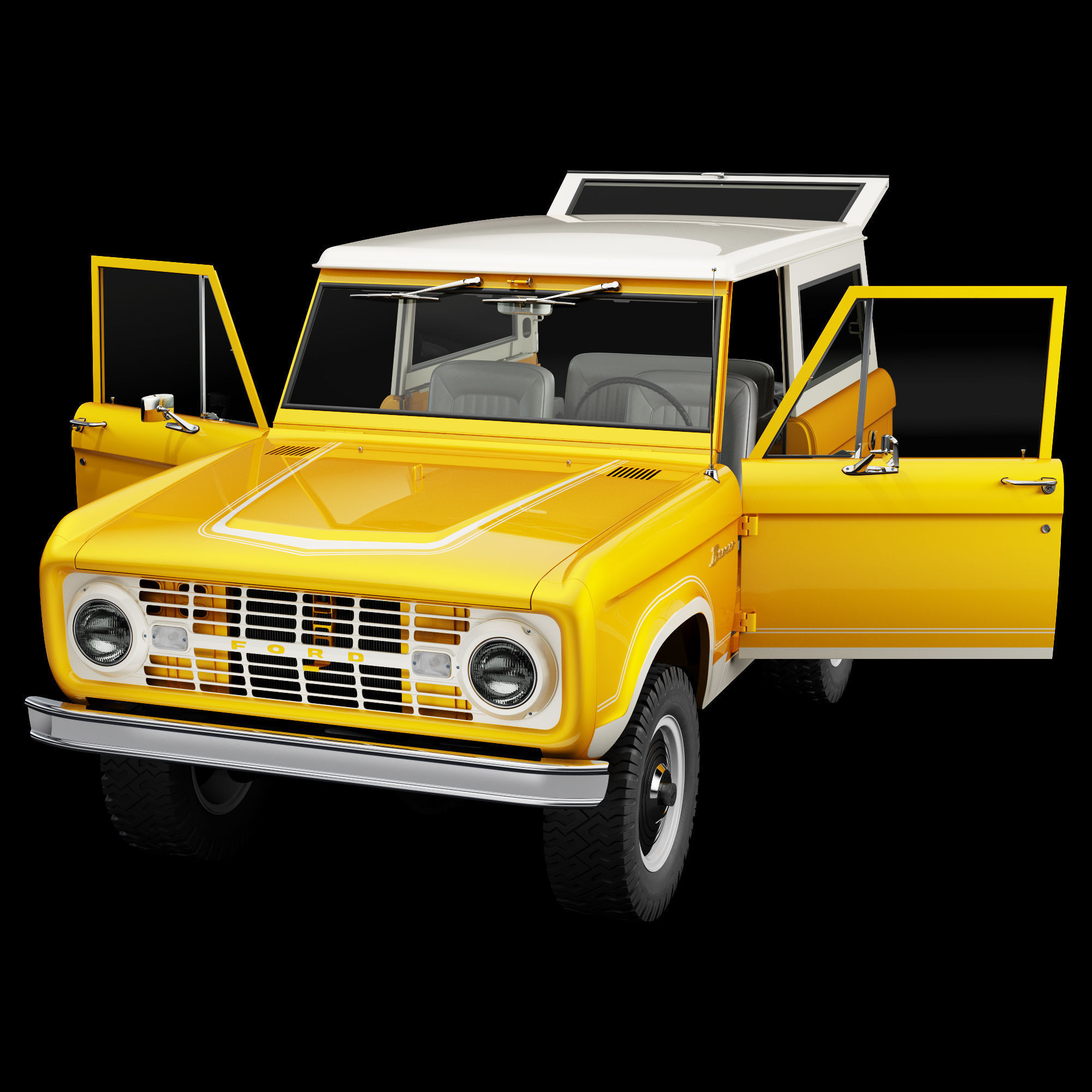 Ford bronco 1966 3D model_64