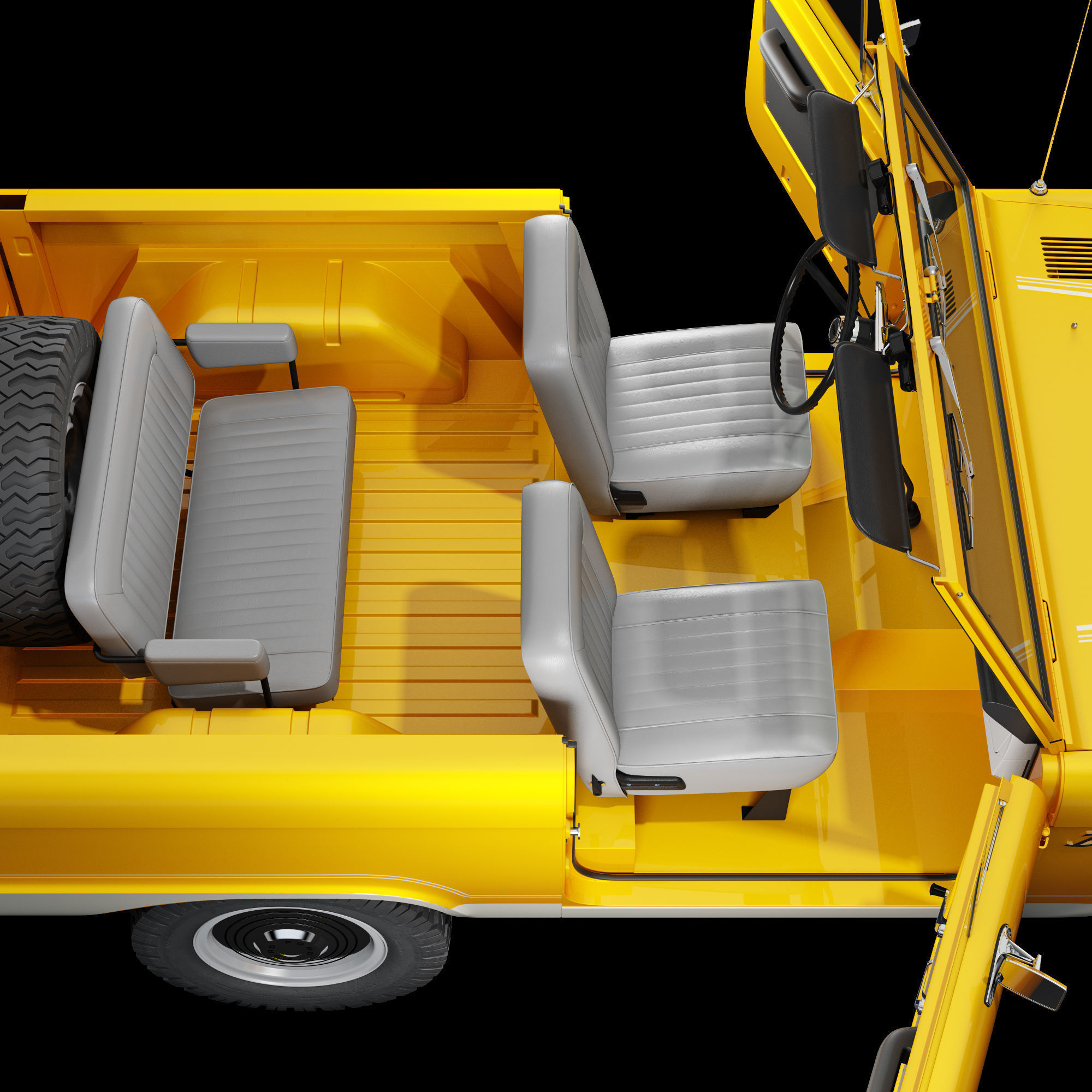 Ford bronco 1966 3D model_70