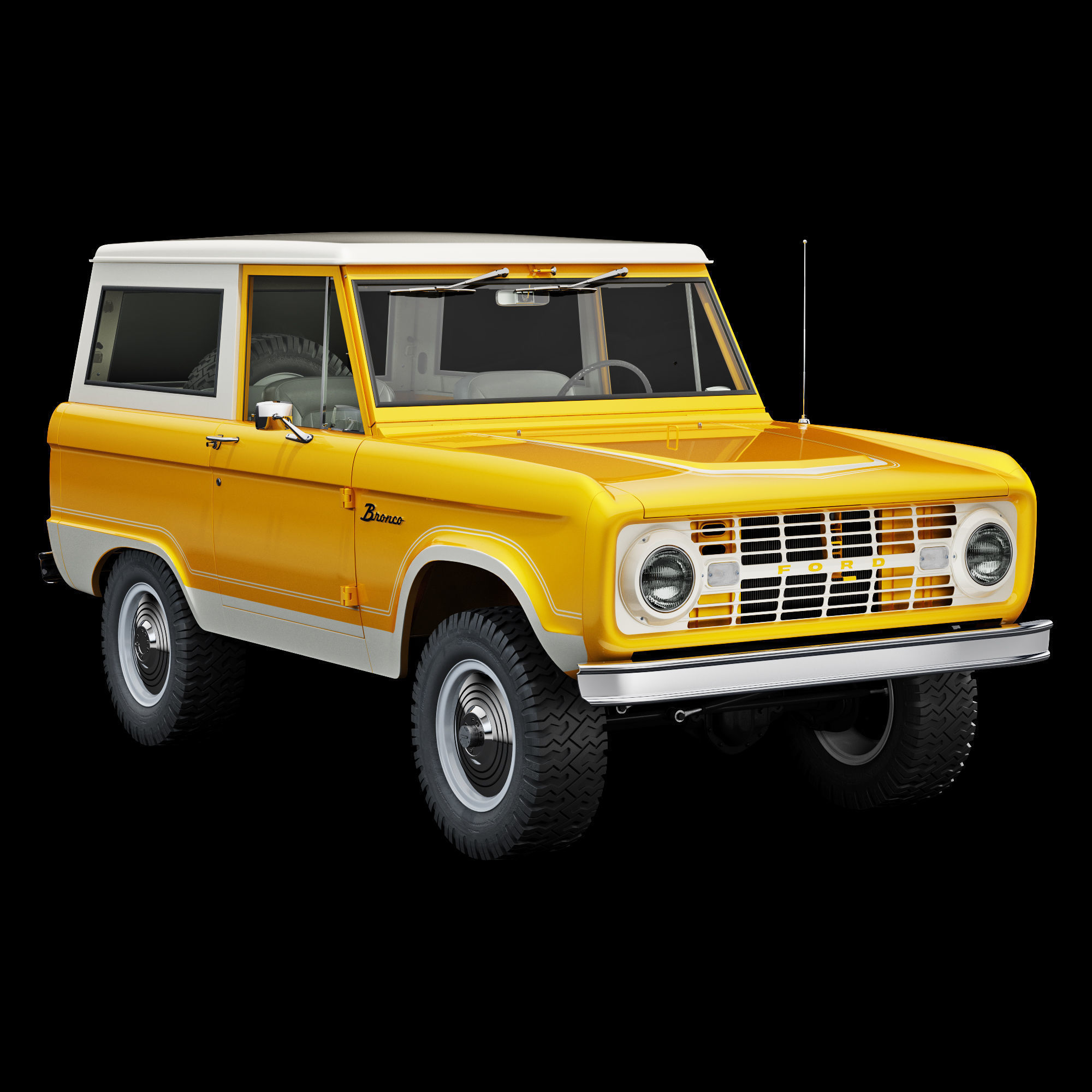 Ford bronco 1966 3D model_36