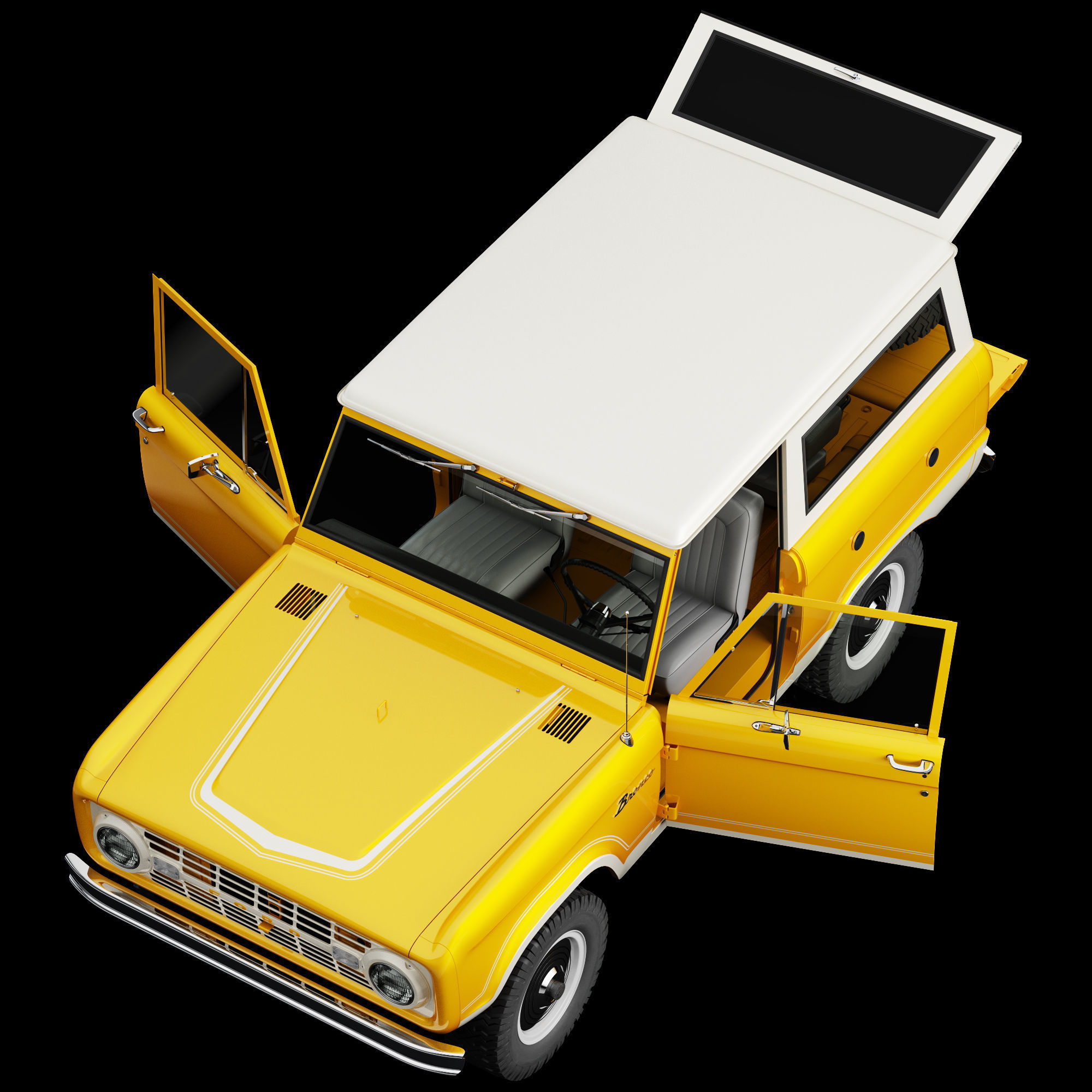Ford bronco 1966 3D model_60