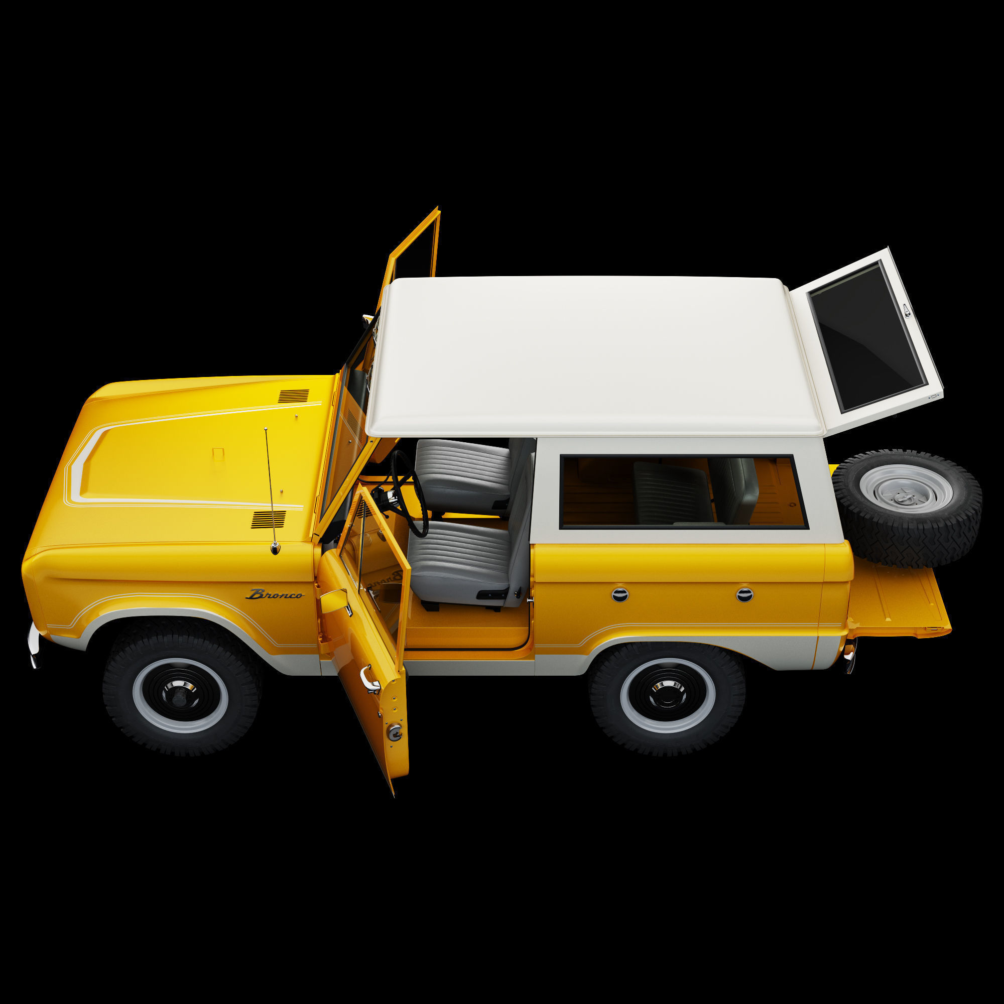 Ford bronco 1966 3D model_63