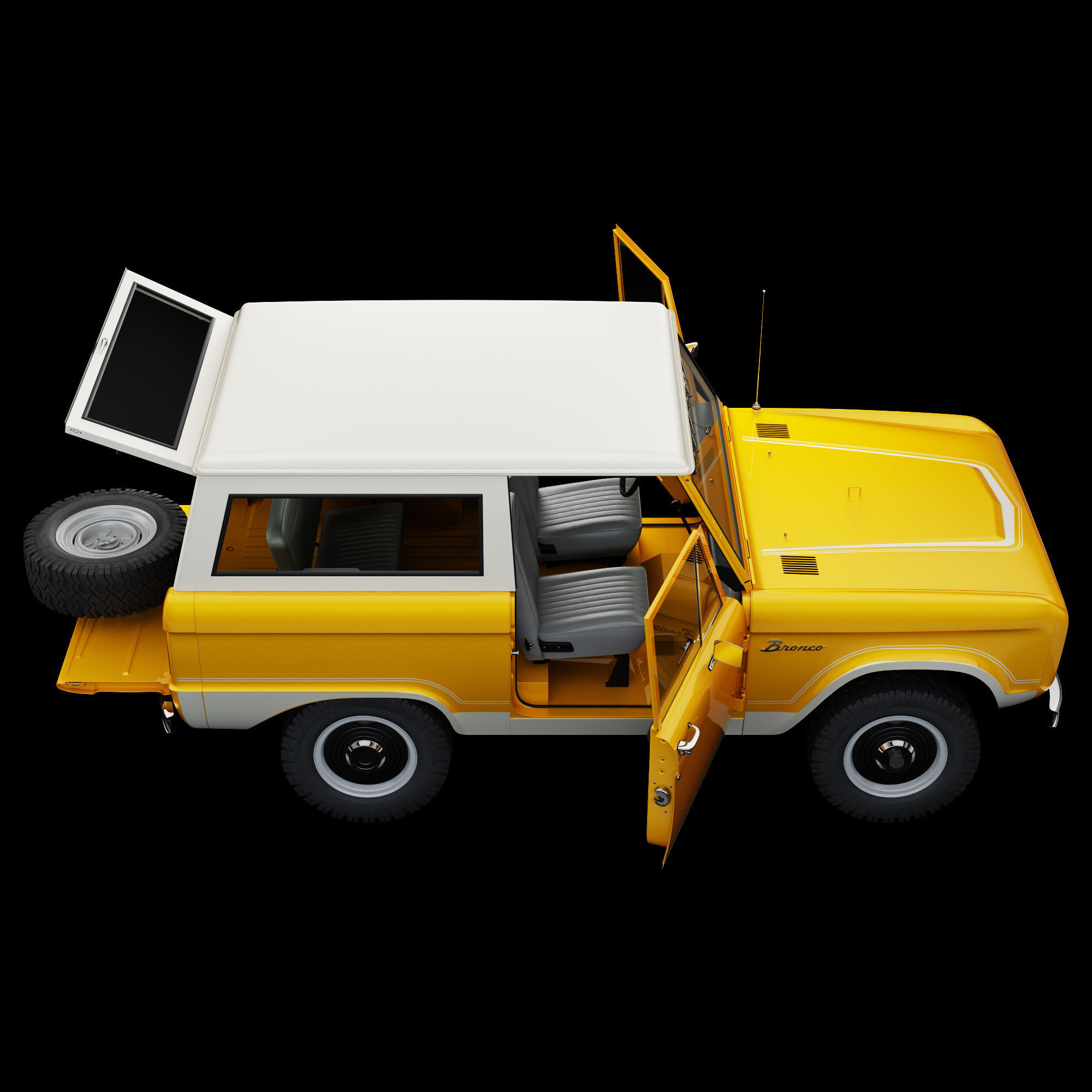 Ford bronco 1966 3D model_62