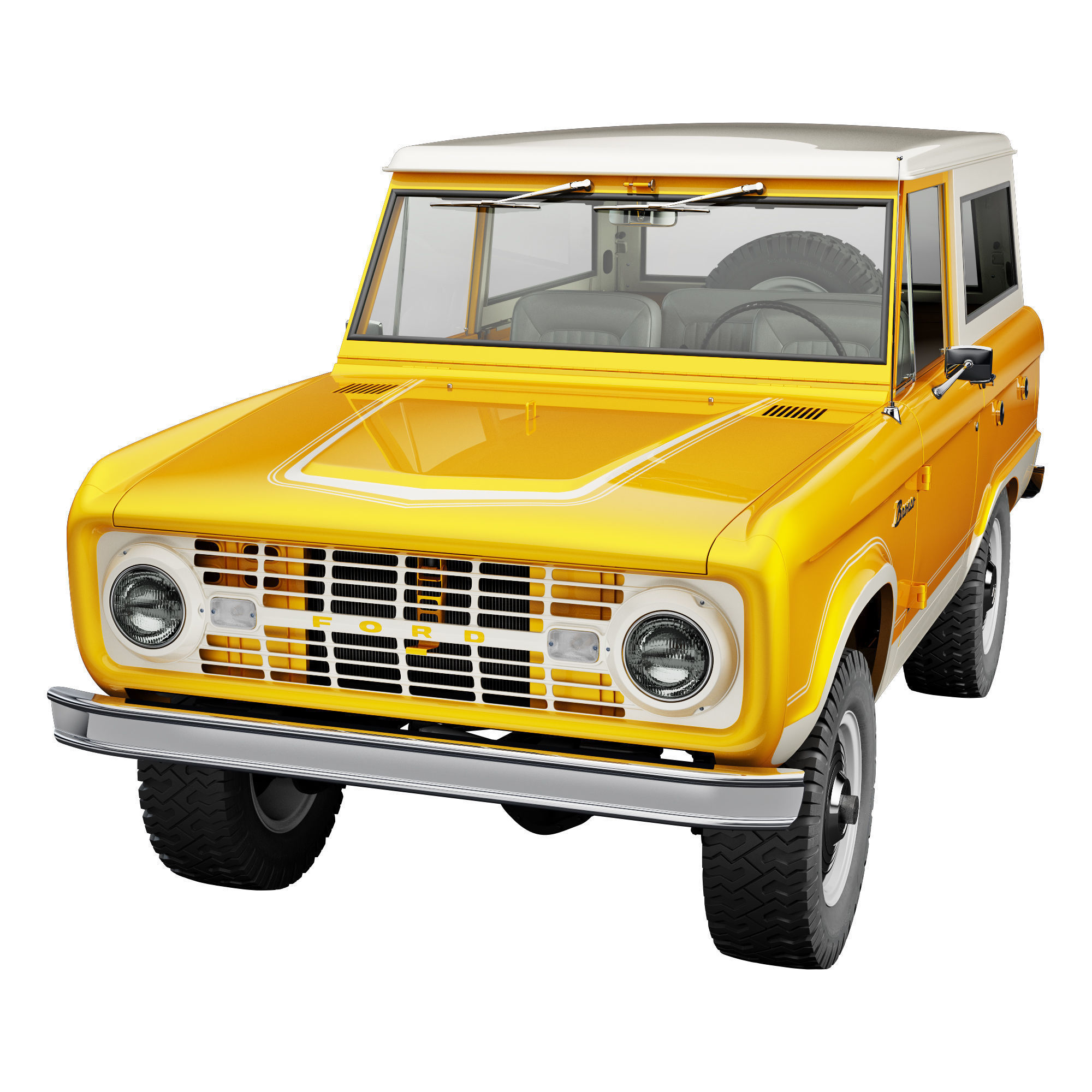 Ford bronco 1966 3D model_14