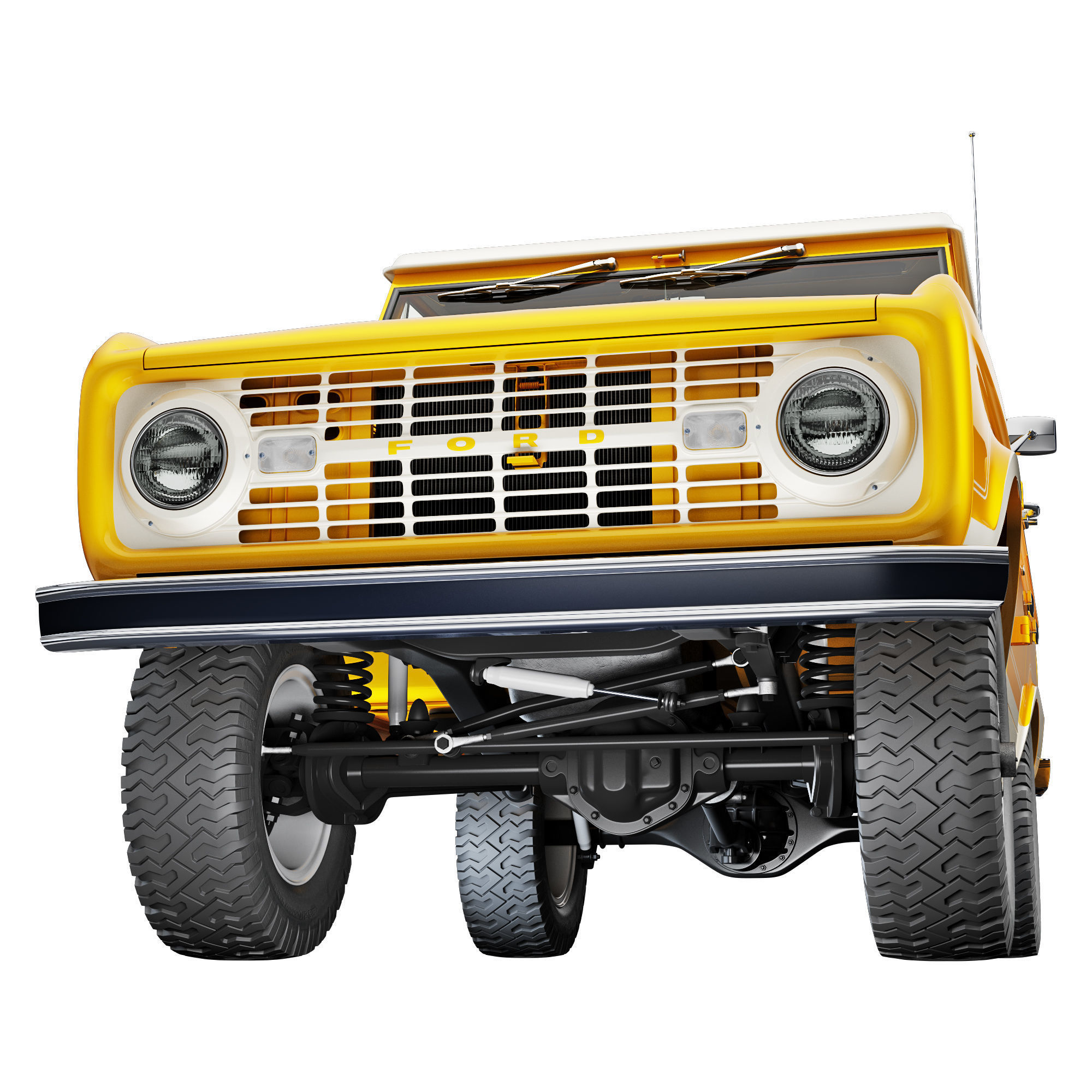 Ford bronco 1966 3D model_16