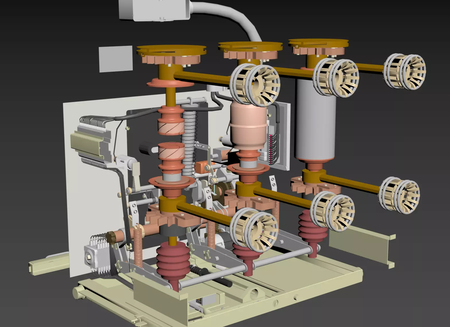 Ultra fine 10kV Switch gear Low-poly 3D model_0