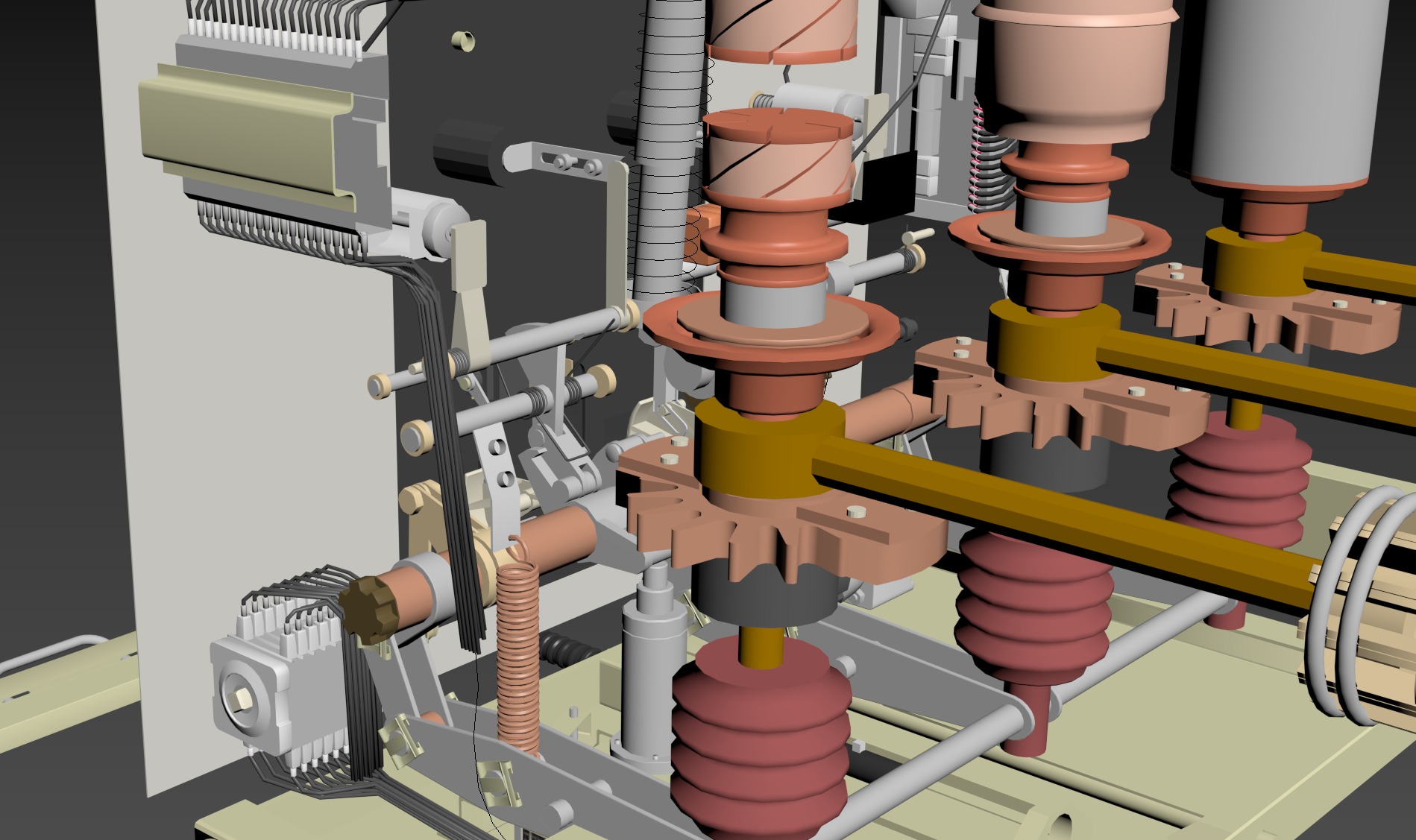 Ultra fine 10kV Switch gear Low-poly 3D model_2