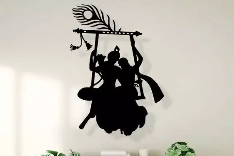 Radha krishna wall art 3d print and CNC 3D print model