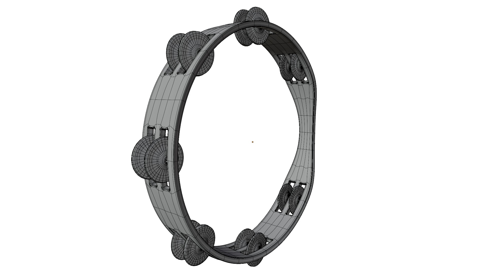 Tambourine 3D model_8