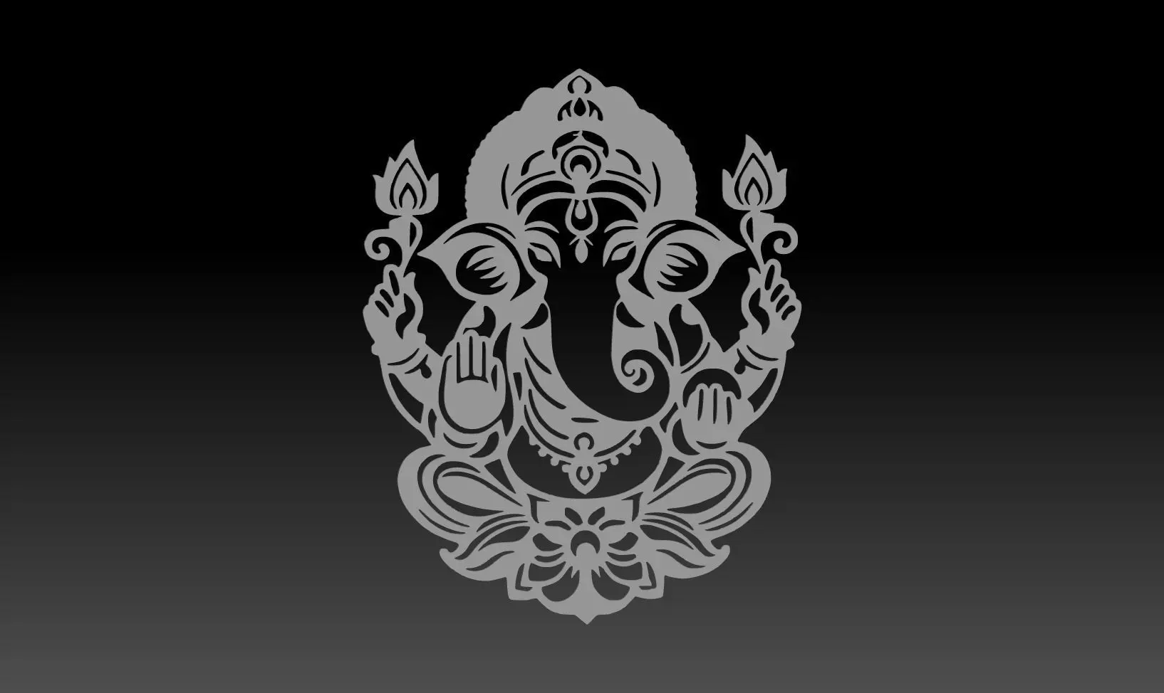 Ganesh wall art 3D print and CNC 3D print model