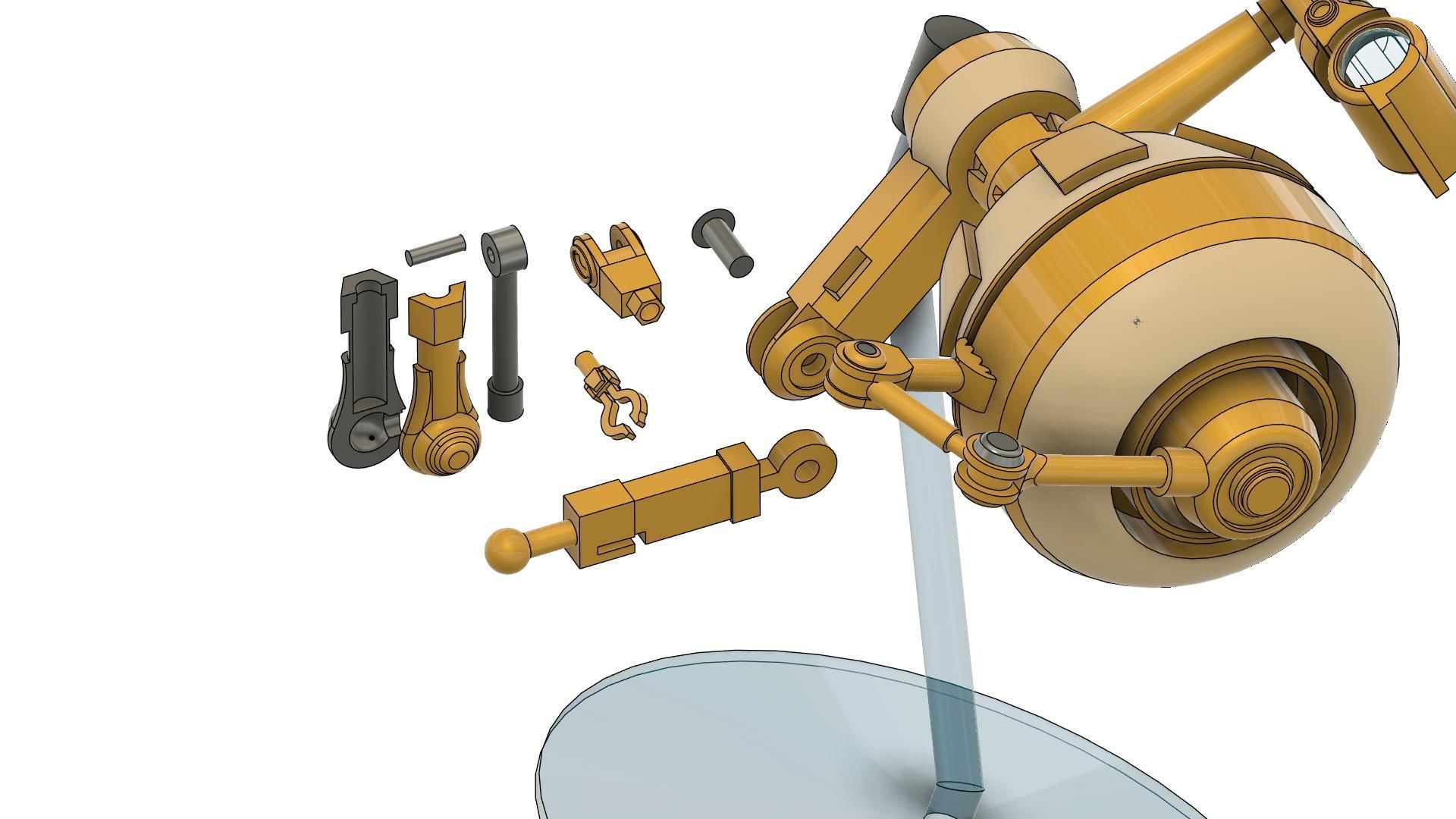 Star wars WEEGEE droid 3D print model_2