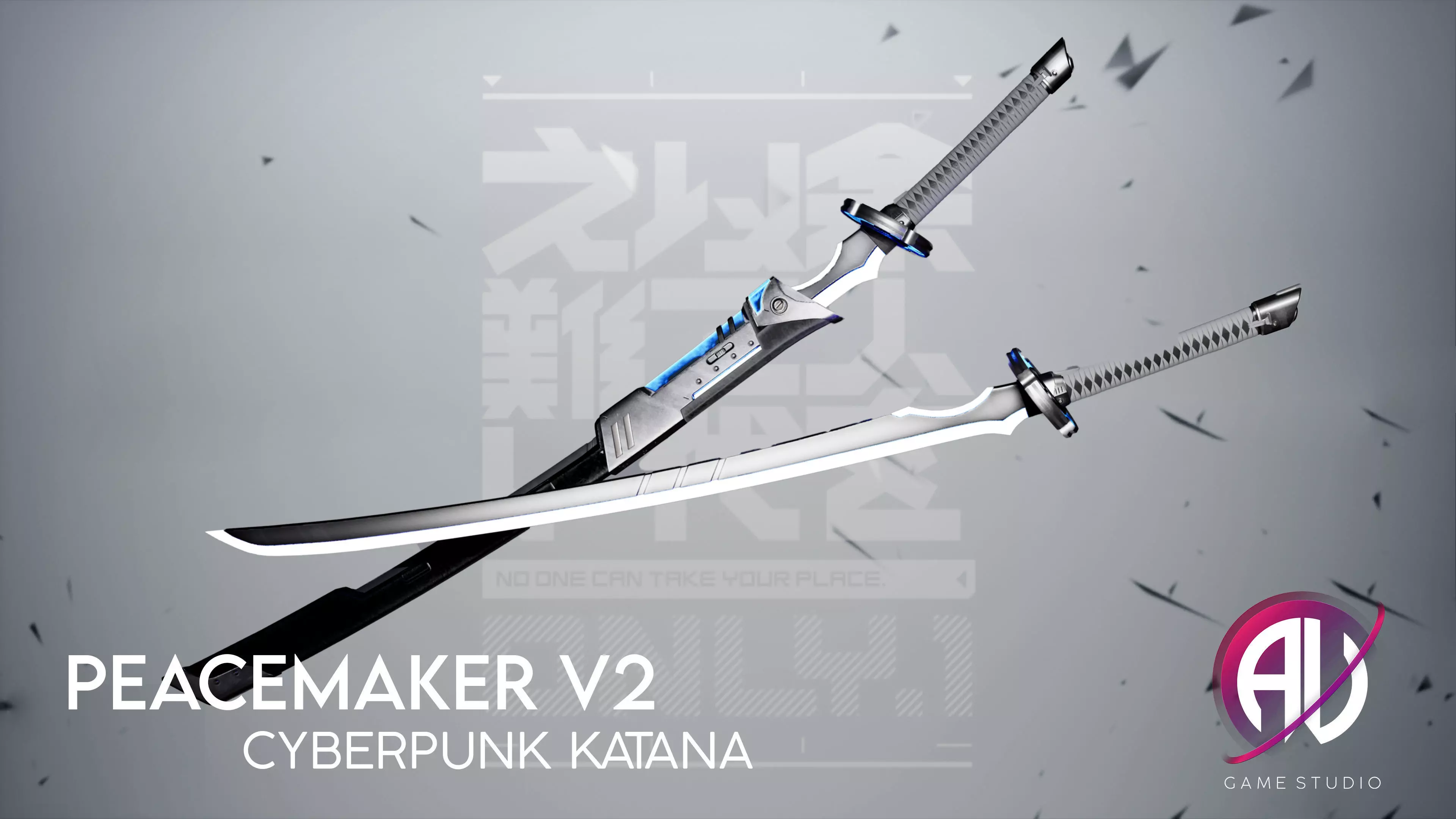 Cyberpunk Katana - Peacemaker V2 Low-poly 3D model_0