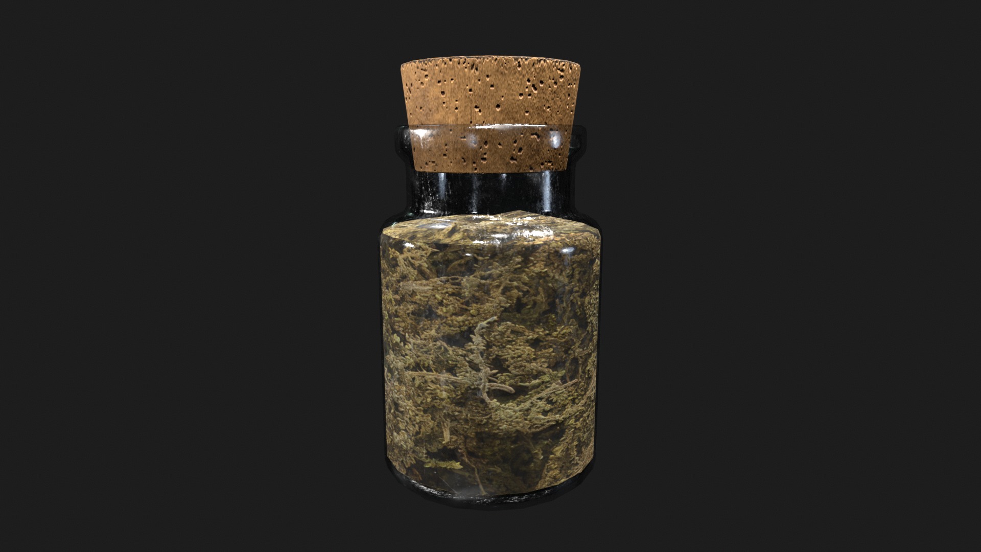 Medieval Spell Jar V10 Low-poly 3D model_4