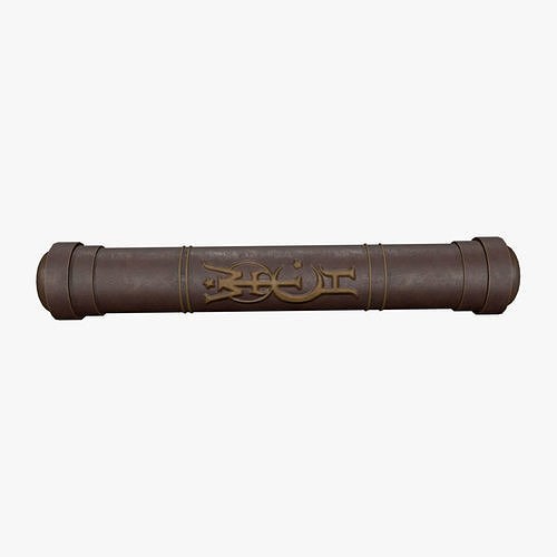 Medieval Parchment Holder Low-poly 3D model