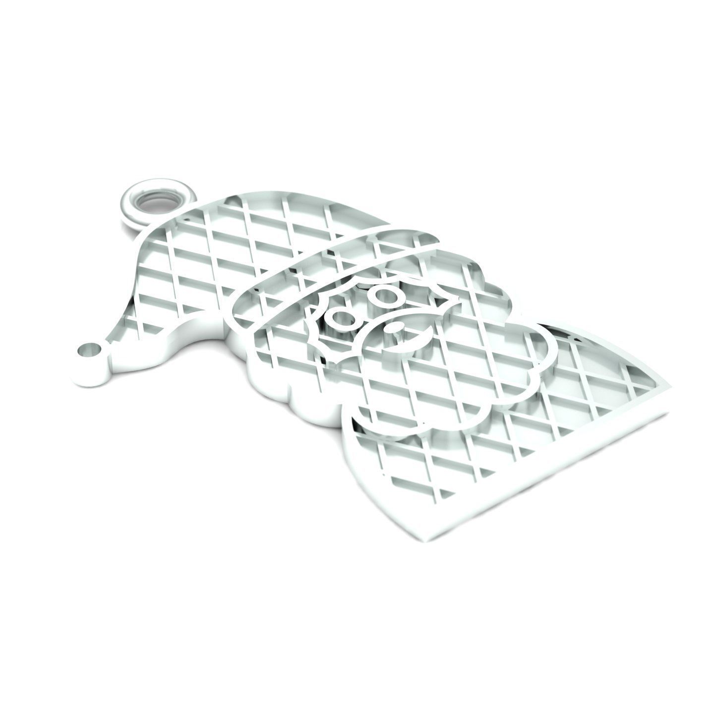 Santa Claus pendant 02 3D print model_4
