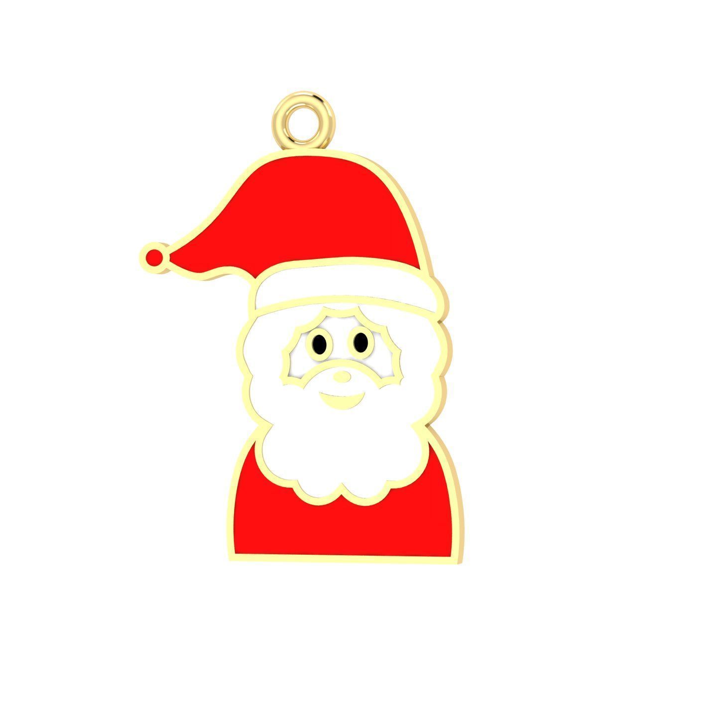Santa Claus pendant 02 3D print model_2